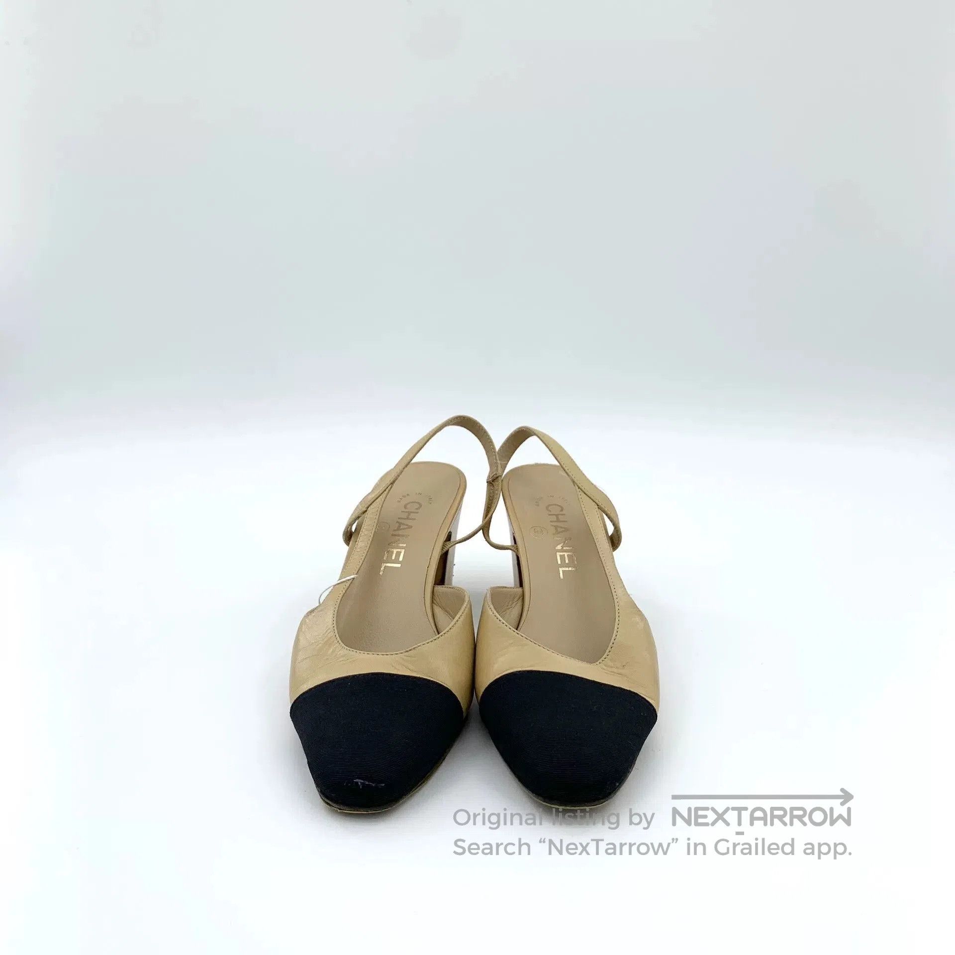 Chanel Chanel Slingback Leather Sandals. Size US 5 / IT 35 - 3 Thumbnail