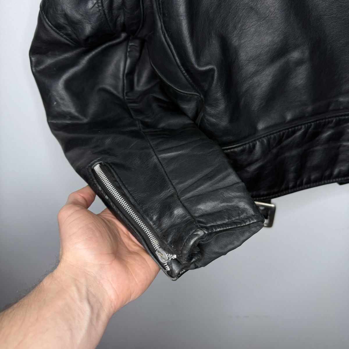 Schott Vintage Perfecto Leather Jacket Ramones Biker Moto