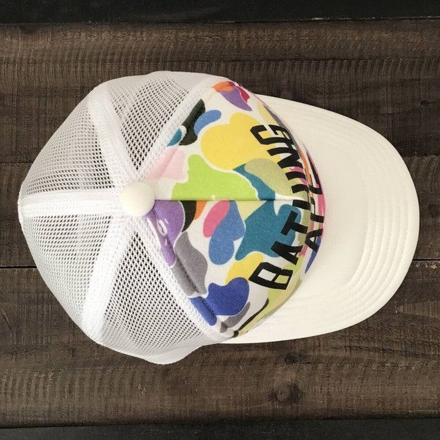 Bape BAPE Multi Camo NYC LOGO Tracker Hat Cap a bathing ape Size ONE SIZE - 6 Thumbnail