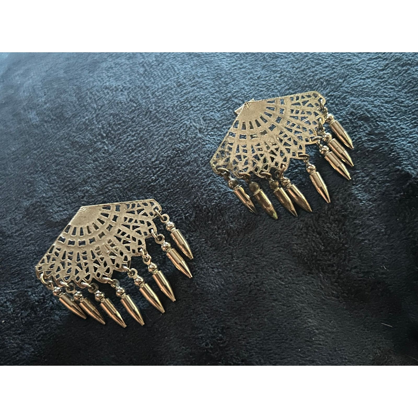 Jewelry Antique Ballou rhodium plated fan style earrings Size ONE SIZE - 9 Thumbnail