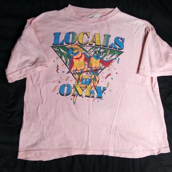 Other Vintage Locals Only Party Parrots Neon Puff T-Shirt Size US L / EU 52-54 / 3 - 2 Thumbnail