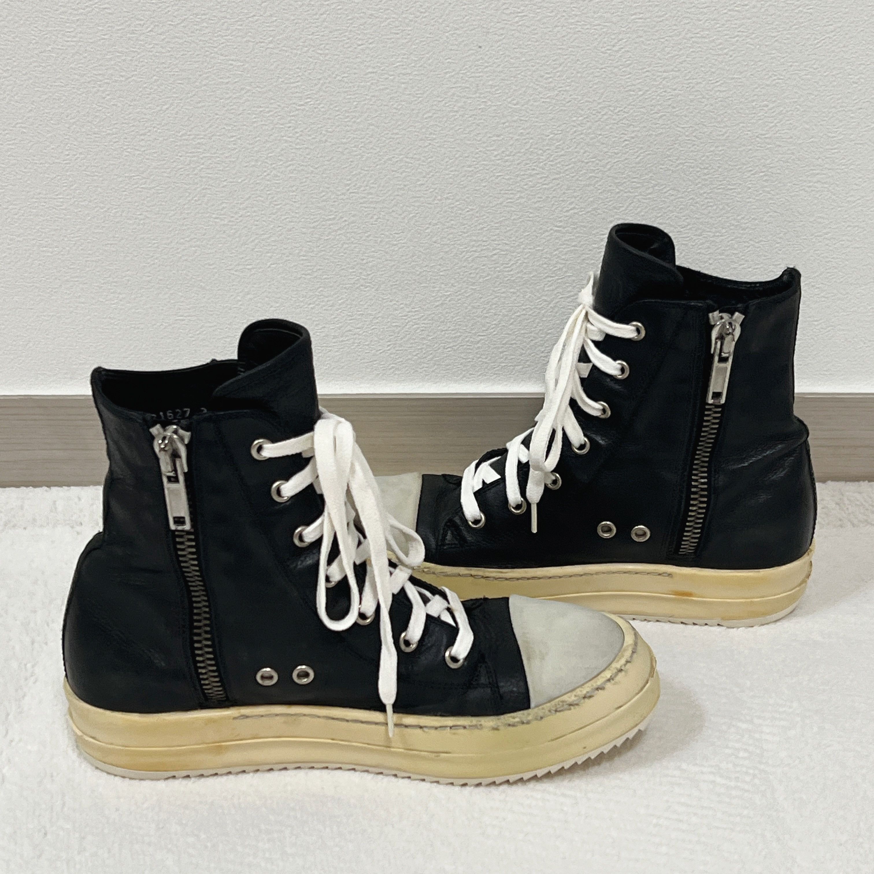 Rick Owens Rick Owens SS12 SCARPE IN PELLE SNEAKERS BLACK/WHITE Size US 5.5 / EU 38 - 5 Thumbnail