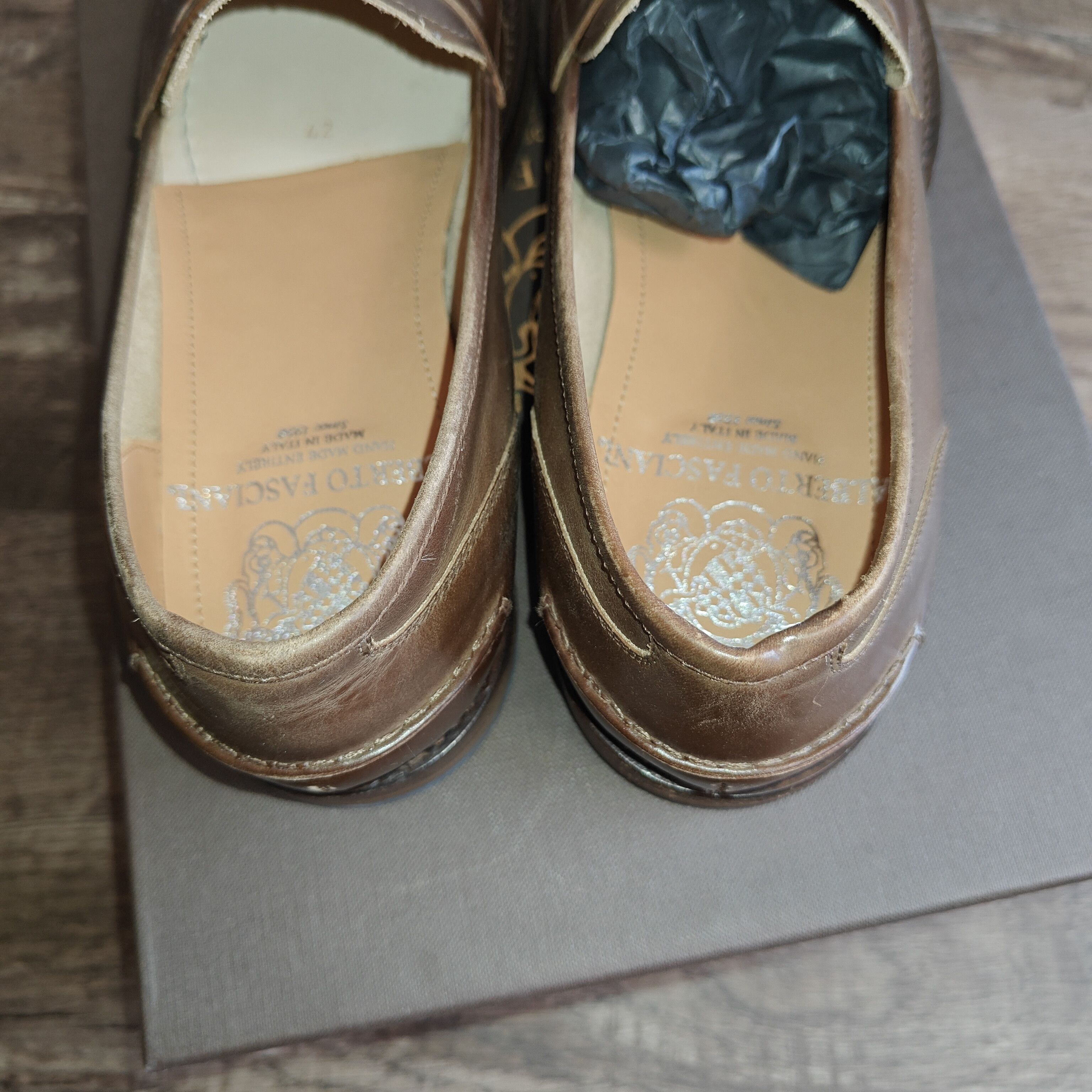 Alberto Fasciani NEW Calfskin leather penny loafers $635 Size US 9 / EU 42 - 12 Thumbnail
