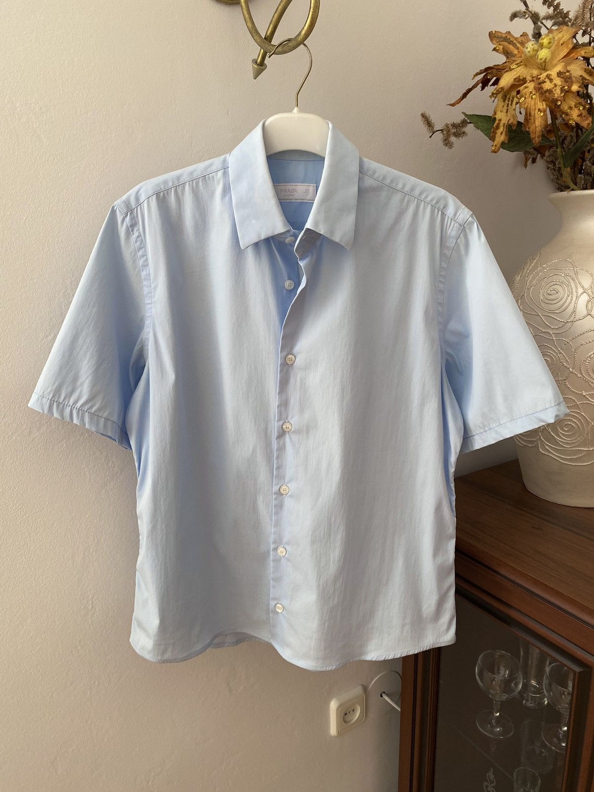 Prada Vintage Prada Short Sleeve Shirt Button Up Size US S / EU 44-46 / 1 - 1 Thumbnail