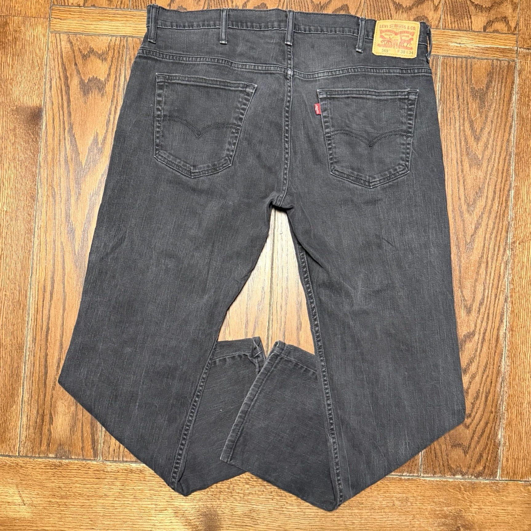 Levi's Levi’s 569 Loose Straight Faded Black Jeans Men’s 38x34 Stretch Denim Size US 38 / EU 54 - 5 Thumbnail