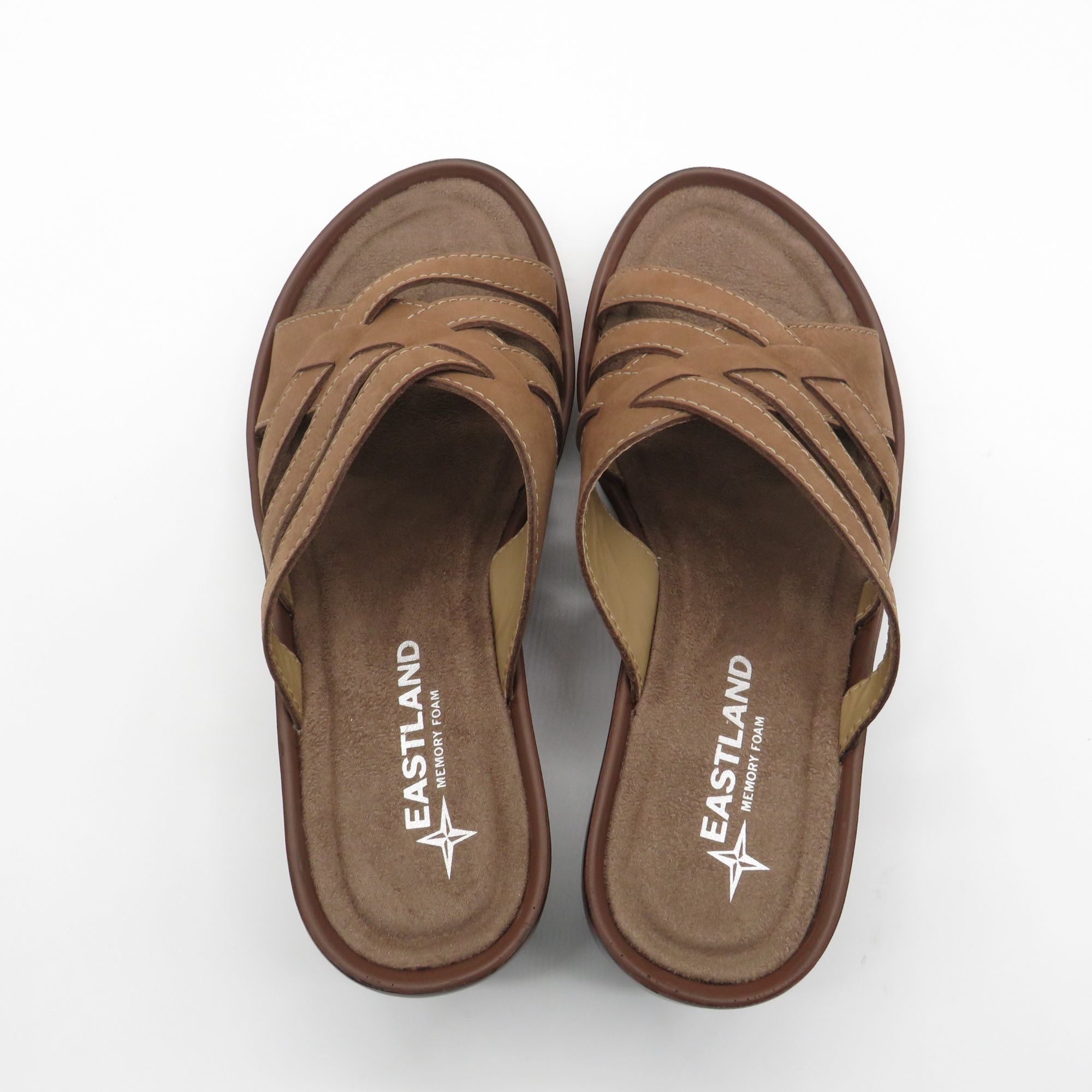 Eastland Eastland Women's Brown Poppy Wedge Sandals Slip-On Size 6 Me Size US 6 / IT 36 - 6 Thumbnail