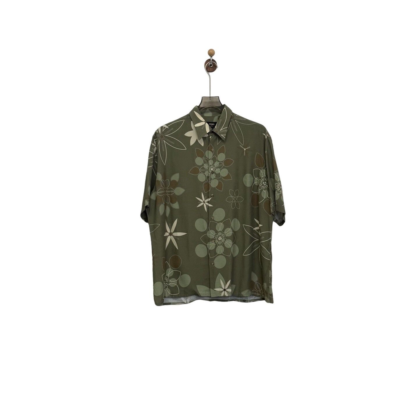 Fendi Fendi Floral Silk Short Sleeve Shirt 41 Size US L / EU 52-54 / 3 - 1 Thumbnail