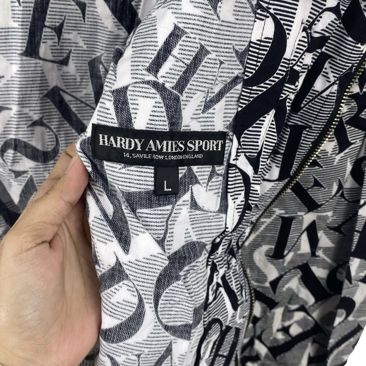 Hardy Amies HARDY AMIES Sport London All Over Logo Print Zip Up Bomber Size US L / EU 52-54 / 3 - 8 Thumbnail