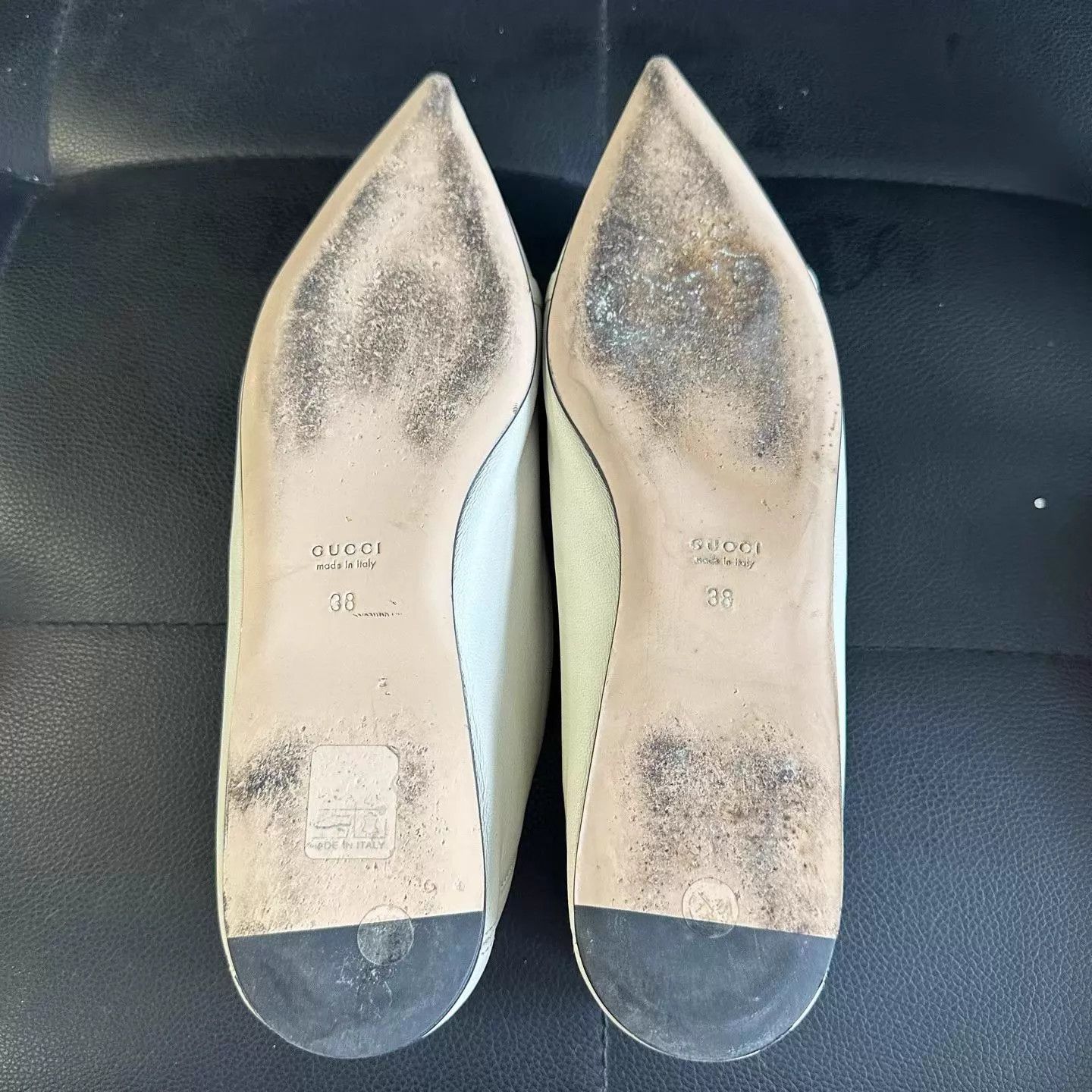 Gucci Gucci Horsebit Chain Pointed Toe Flat 38 Size US 7.5 / IT 37.5 - 3 Thumbnail