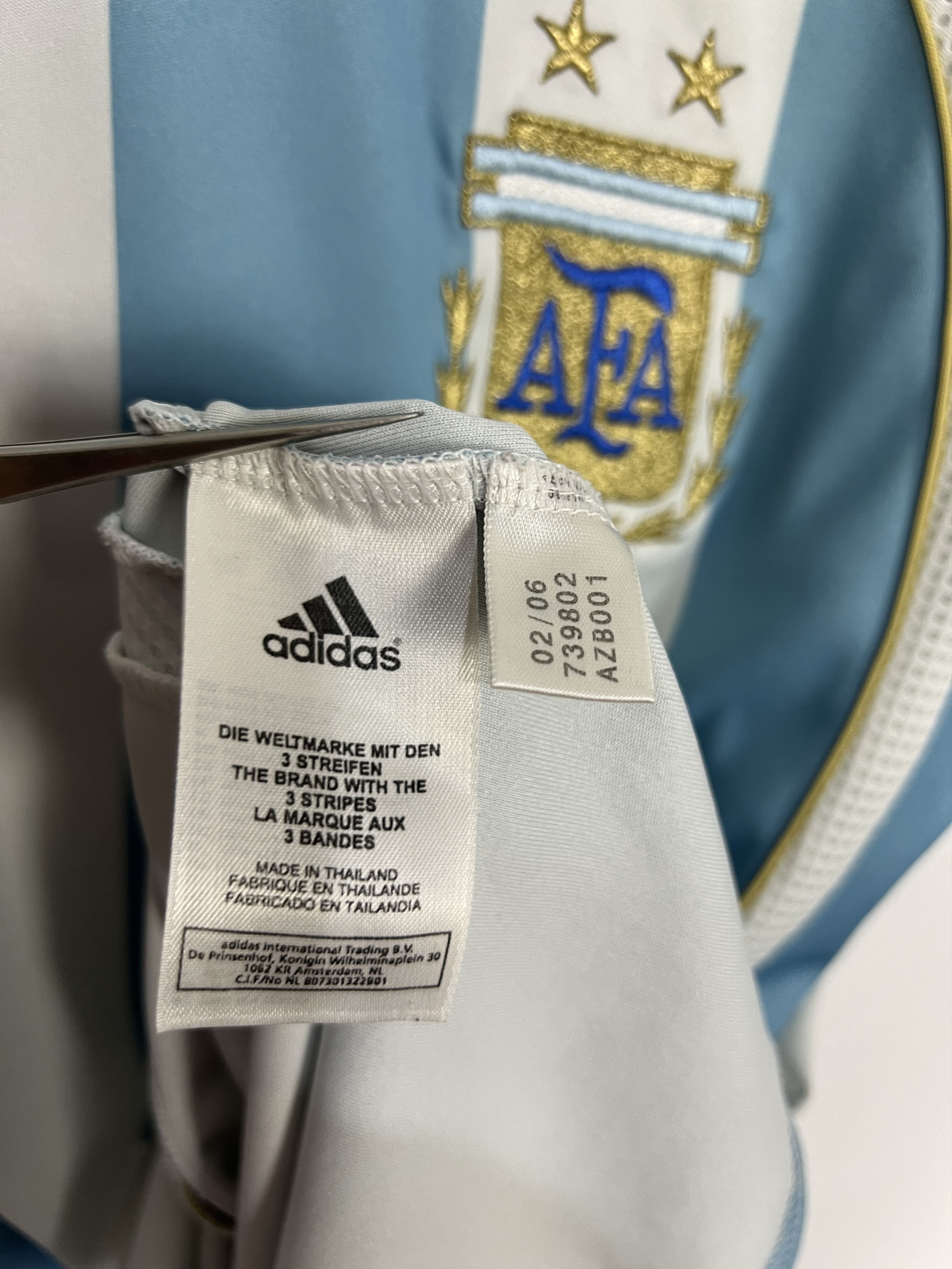 Adidas Argentina Home football shirt 2006 Soccer Jersey Trikot Size US M / EU 48-50 / 2 - 10 Thumbnail
