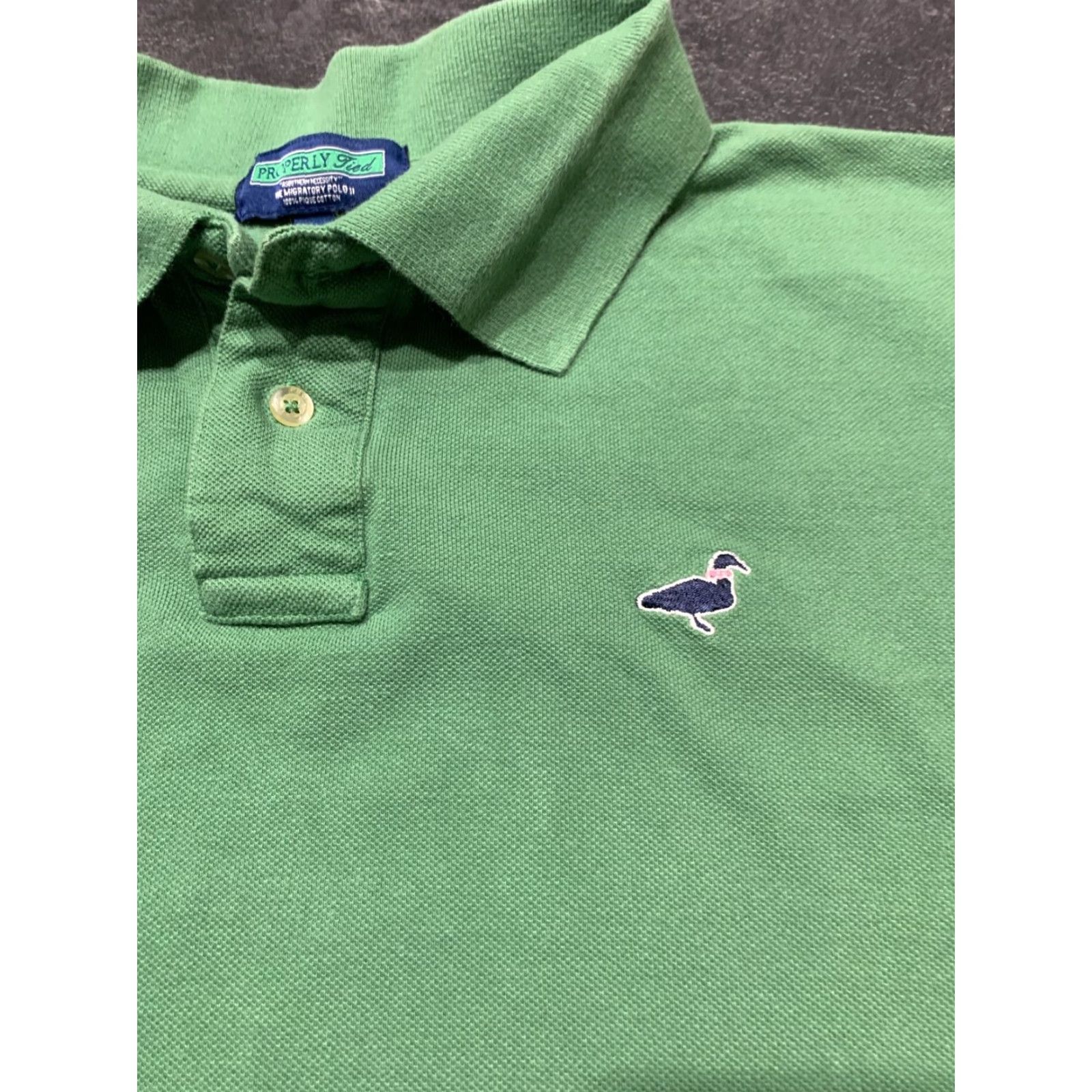 Vintage Polo Golf Green Large Mens Tie Front Polo Shirt Size US L / EU 52-54 / 3 - 4 Thumbnail