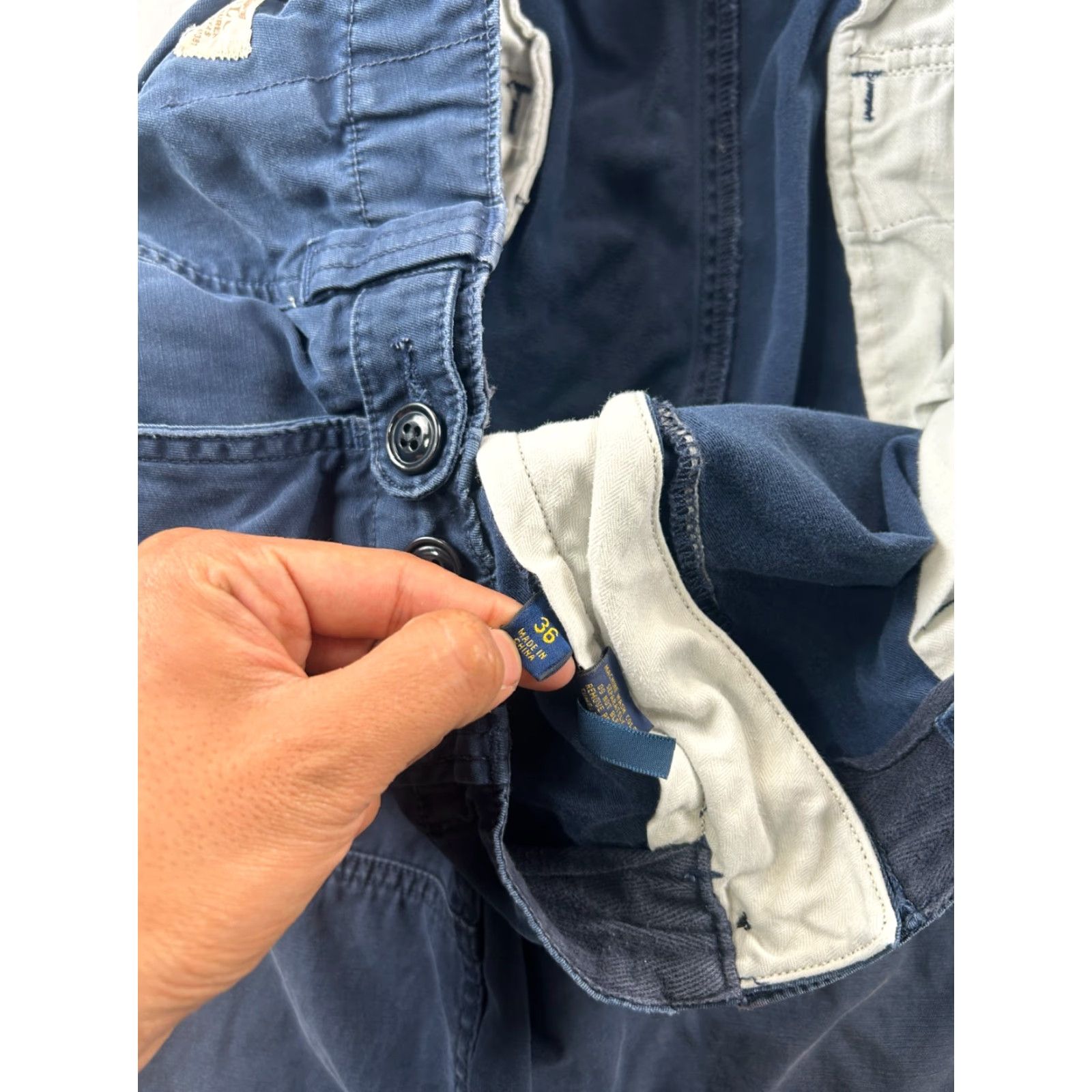 Polo Ralph Lauren Polo Ralph Lauren Cargo Shorts Men 36 Blue Military Navy Cargo Pocket Cotton Plain Front Summer Casual Regular Style Size US M / EU 48-50 / 2 - 5 Thumbnail