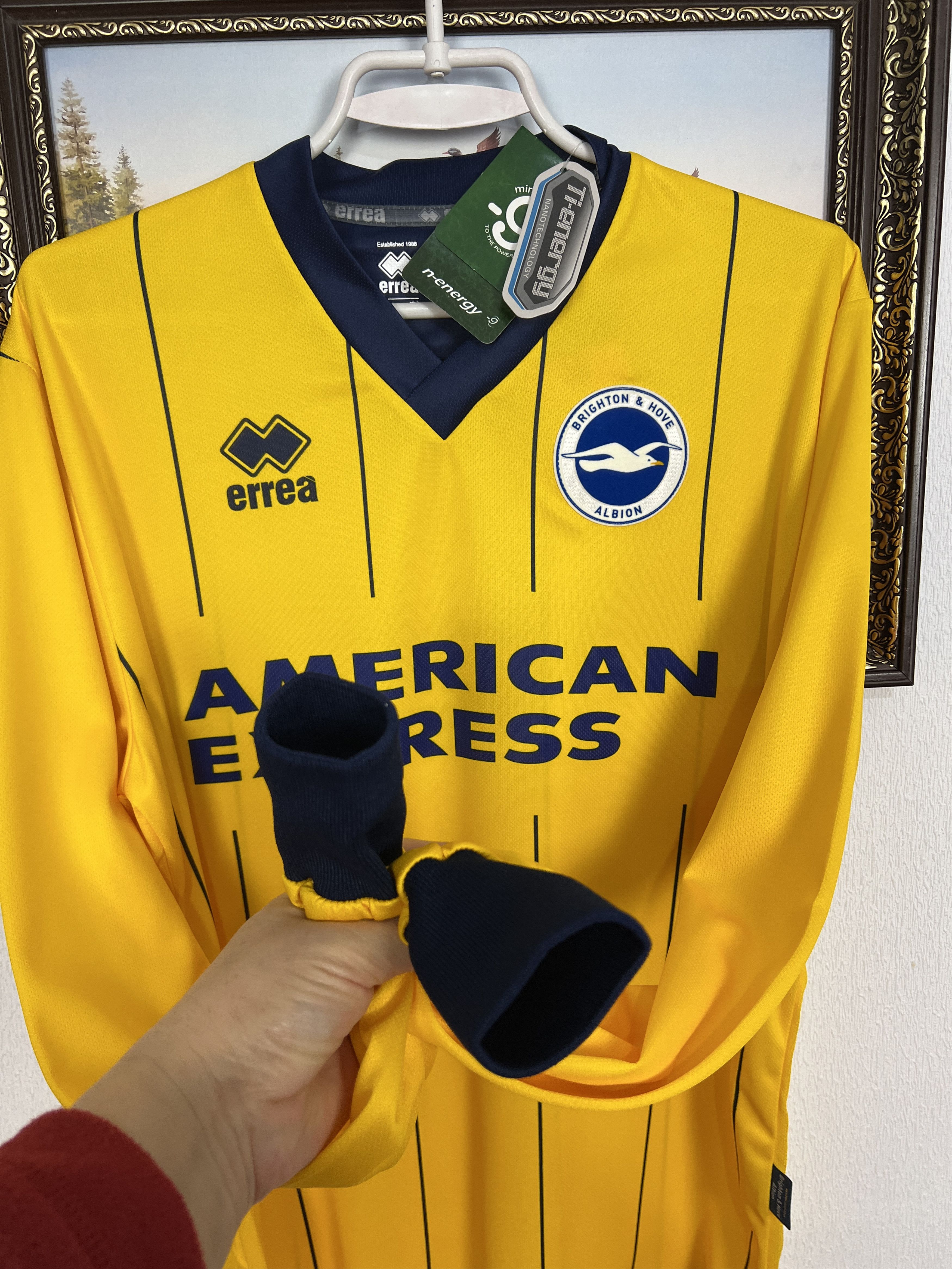 Errea Brighton & Hove Albion football shirt Long Sleeve Jersey Size US M / EU 48-50 / 2 - 5 Thumbnail