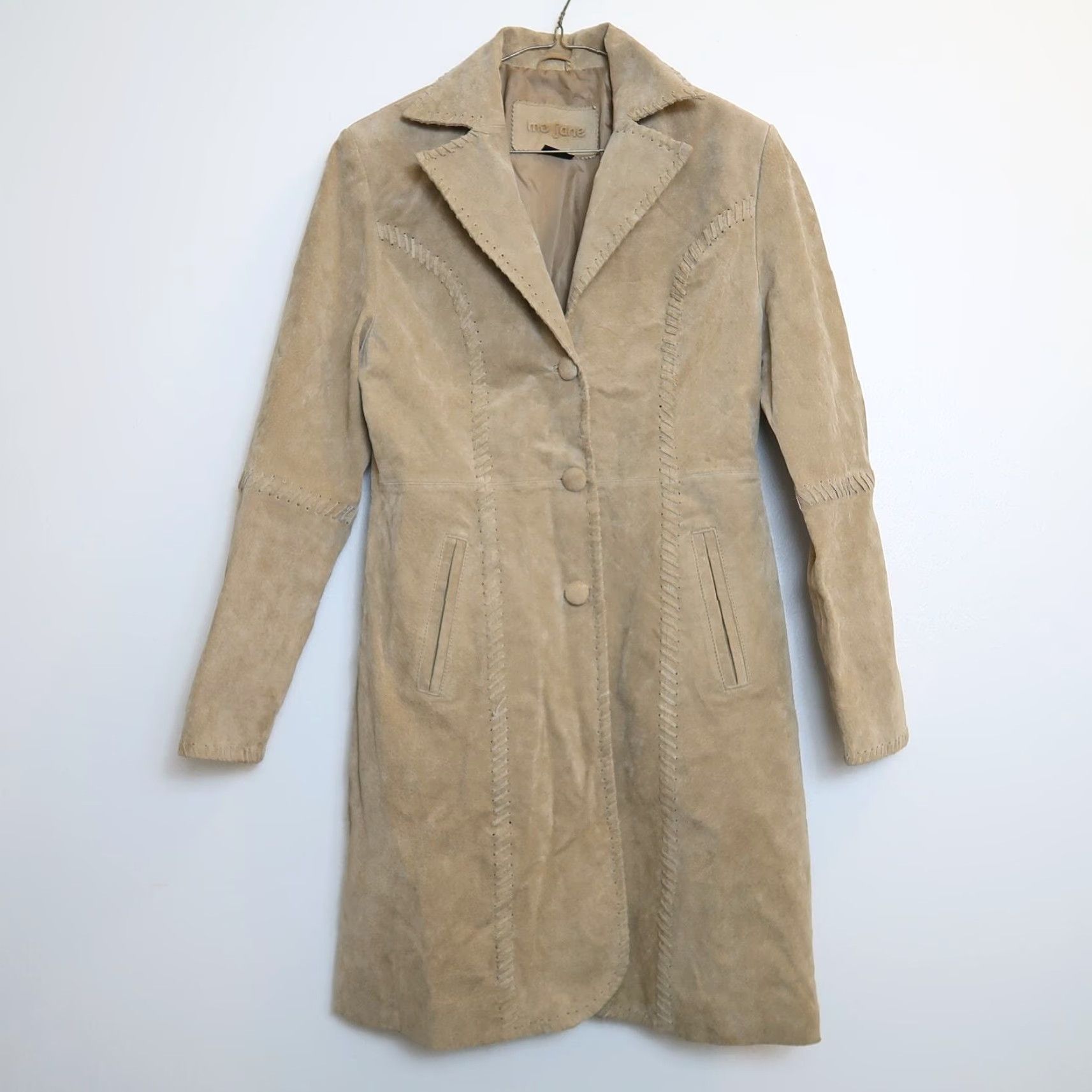 Vintage VINTAGE Me Jane tan suede leather western style jacket coat M Size M / US 6-8 / IT 42-44 - 2 Thumbnail