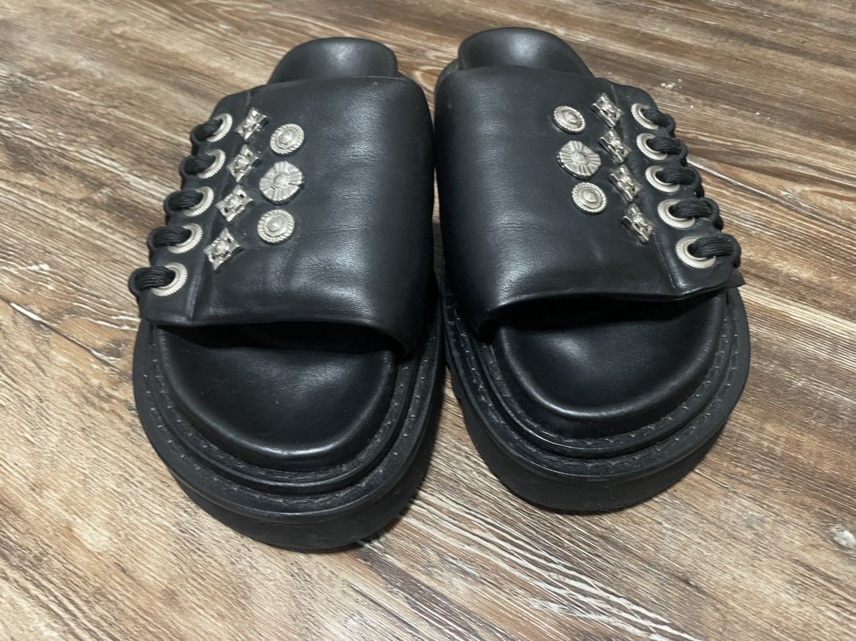 Toga Pulla Toga Pulla / Virillis Black Leather Lace Sandal Made Japan Size US 9 / EU 42 - 3 Thumbnail