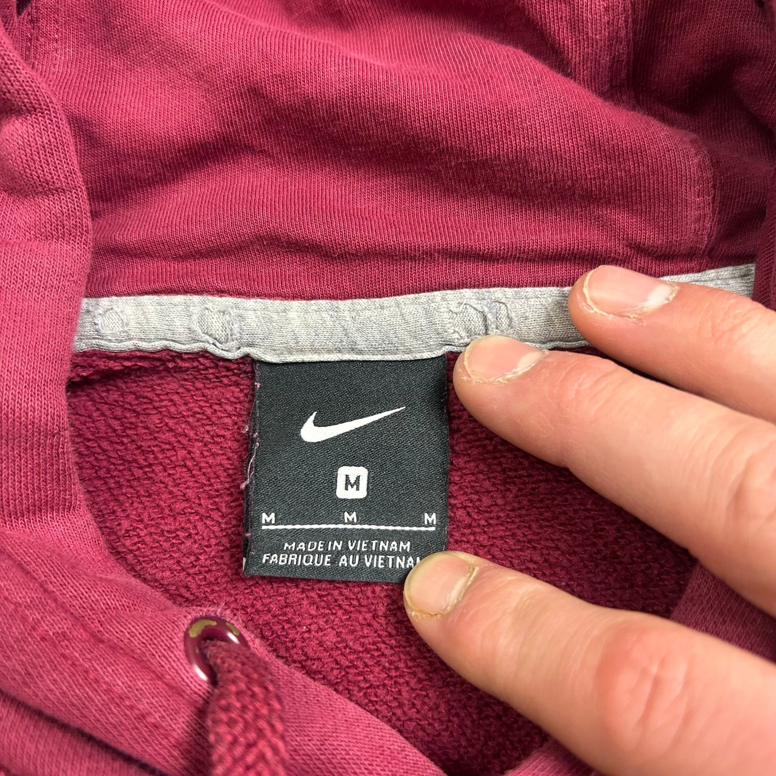 Nike Nike Maroon Club Fleece Pullover Hoodie Size M / US 6-8 / IT 42-44 - 7 Thumbnail