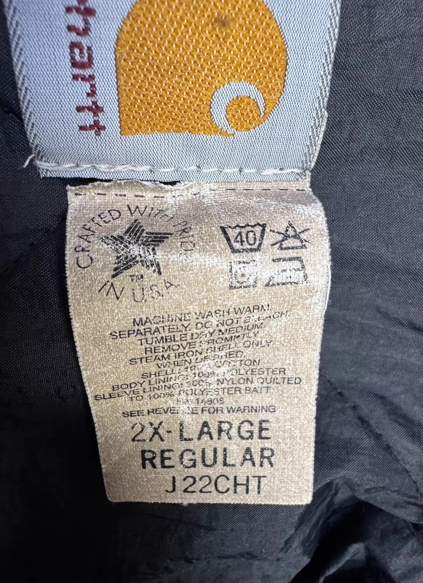 Carhartt Vintage Carhartt J22 Burgundy XXL Jacket Size US XXL / EU 58 / 5 - 9 Thumbnail