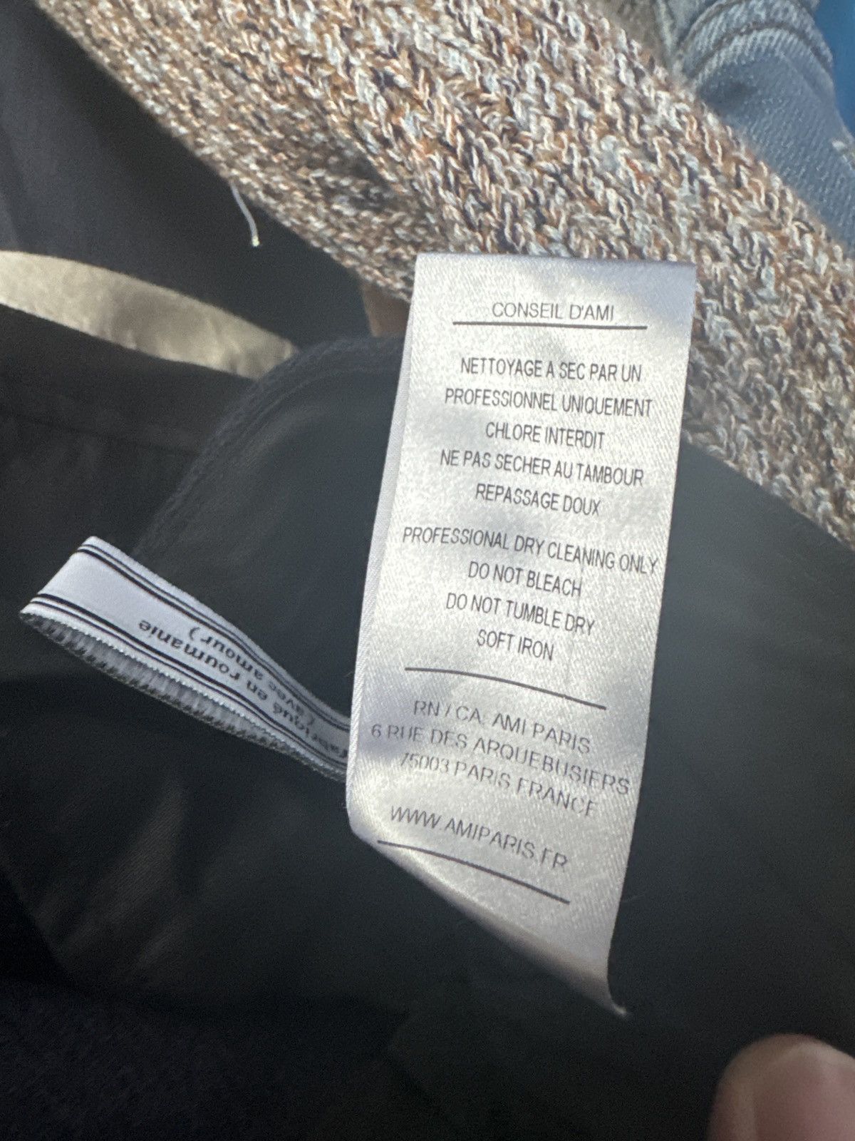 AMI Ami Paris tailored pants black/navy Size US 40 / EU 56 - 4 Thumbnail