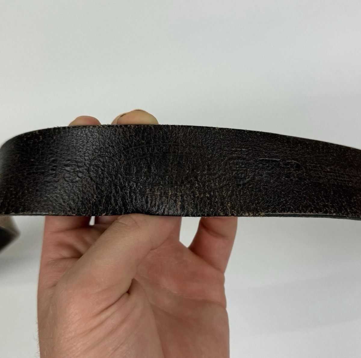Diesel Diesel 1978 Avant Garde Leather Metal Belt Men’s Brown Metal Size ONE SIZE - 7 Thumbnail