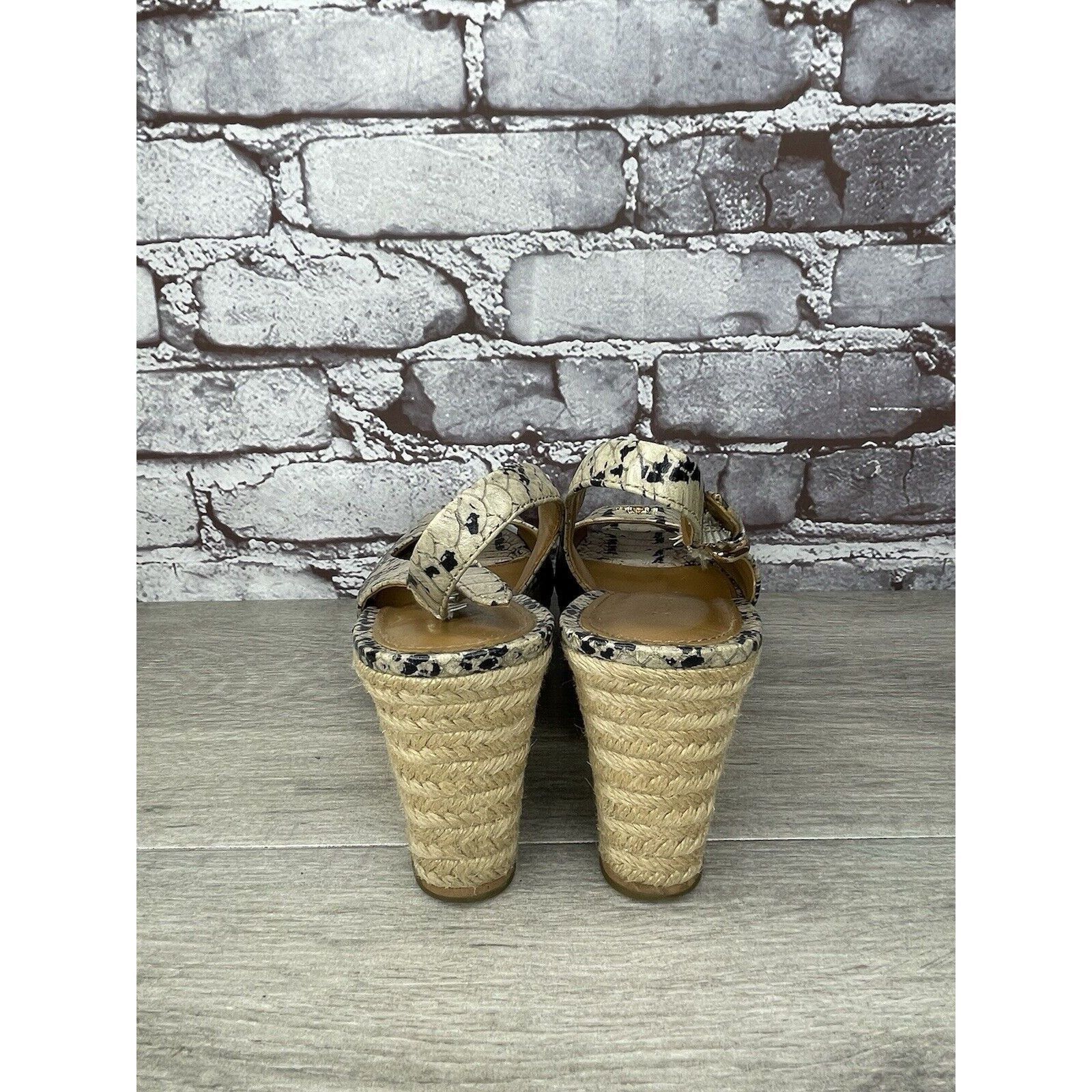 Coach Coach Ferry Snake Embossed Platform Espadrilles Wedges Strap Size US 7 / IT 37 - 4 Thumbnail