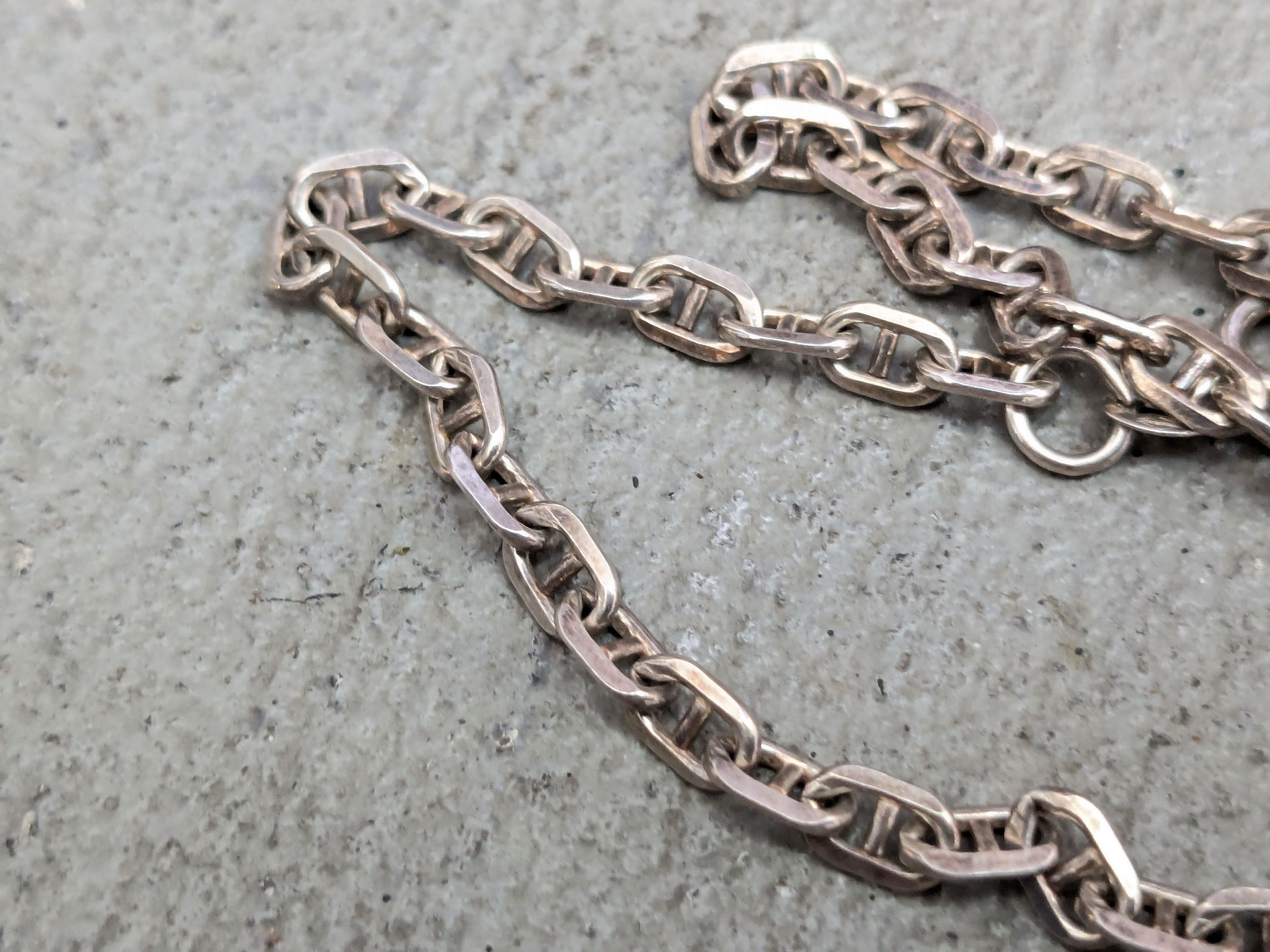 Sterling Silver Vintage Sterling Silver Necklace Mariner Anchor 16" Size ONE SIZE - 13 Thumbnail