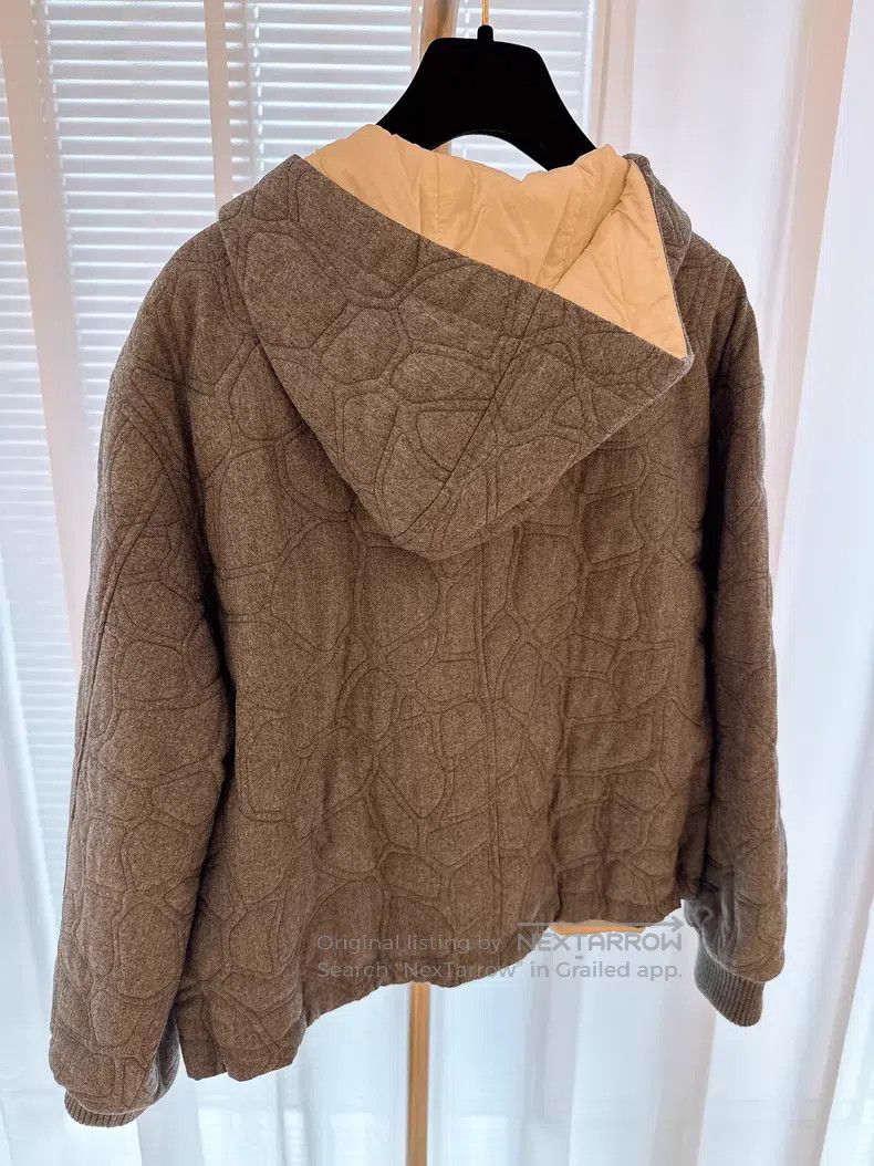 Brunello Cucinelli Brunello Cucinelli Gray Quilted Turtle Back Cotton Jacket Size XS / US 0-2 / IT 36-38 - 5 Thumbnail