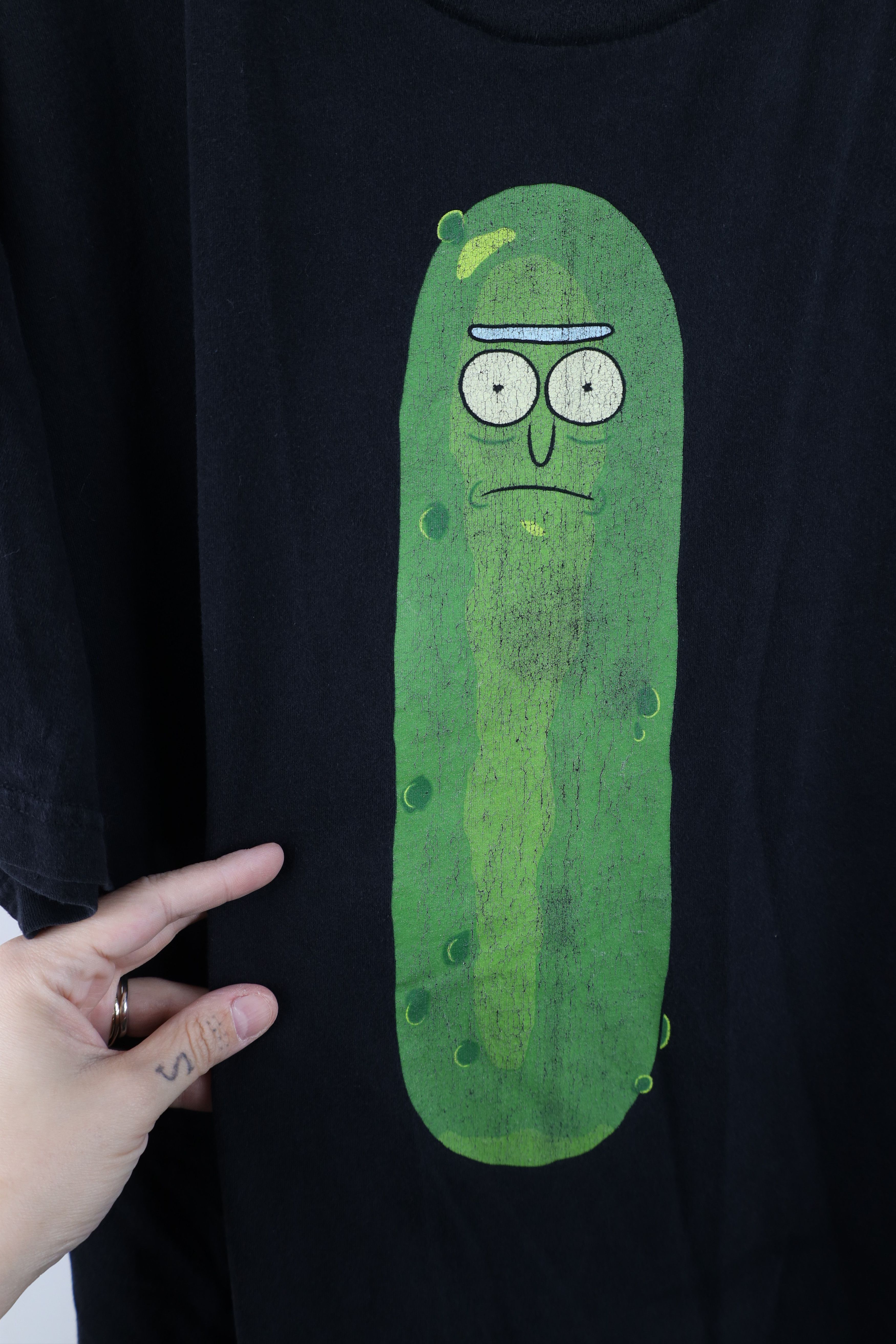 Vintage Vintage Y2K Rick and Morty Pickle Short Sleeve T-Shirt Black Size US XXL / EU 58 / 5 - 4 Thumbnail