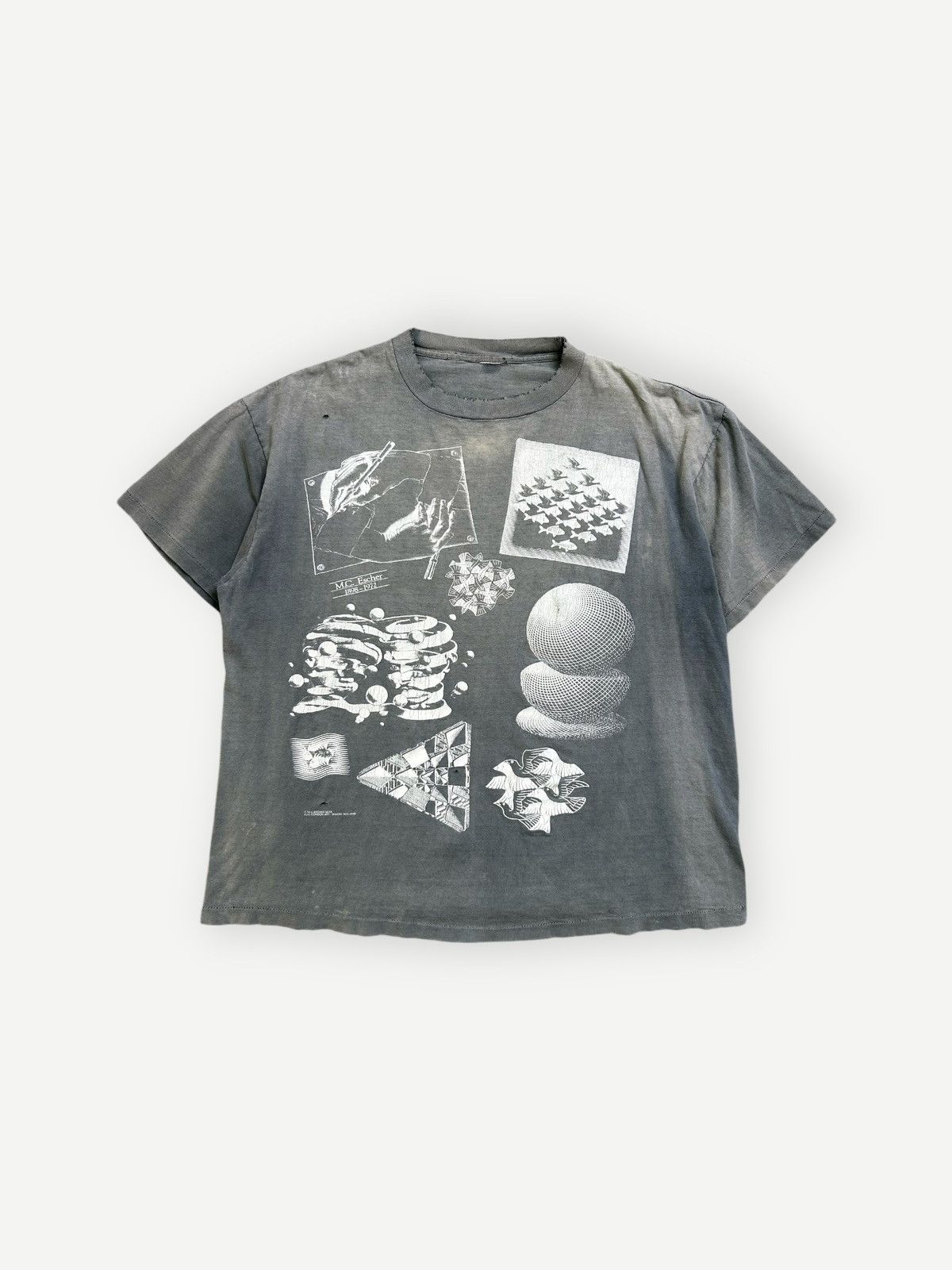 M.C. ESCHER アートTシャツ Art】M.C. Escher 騙し絵 「写像球体を持つ