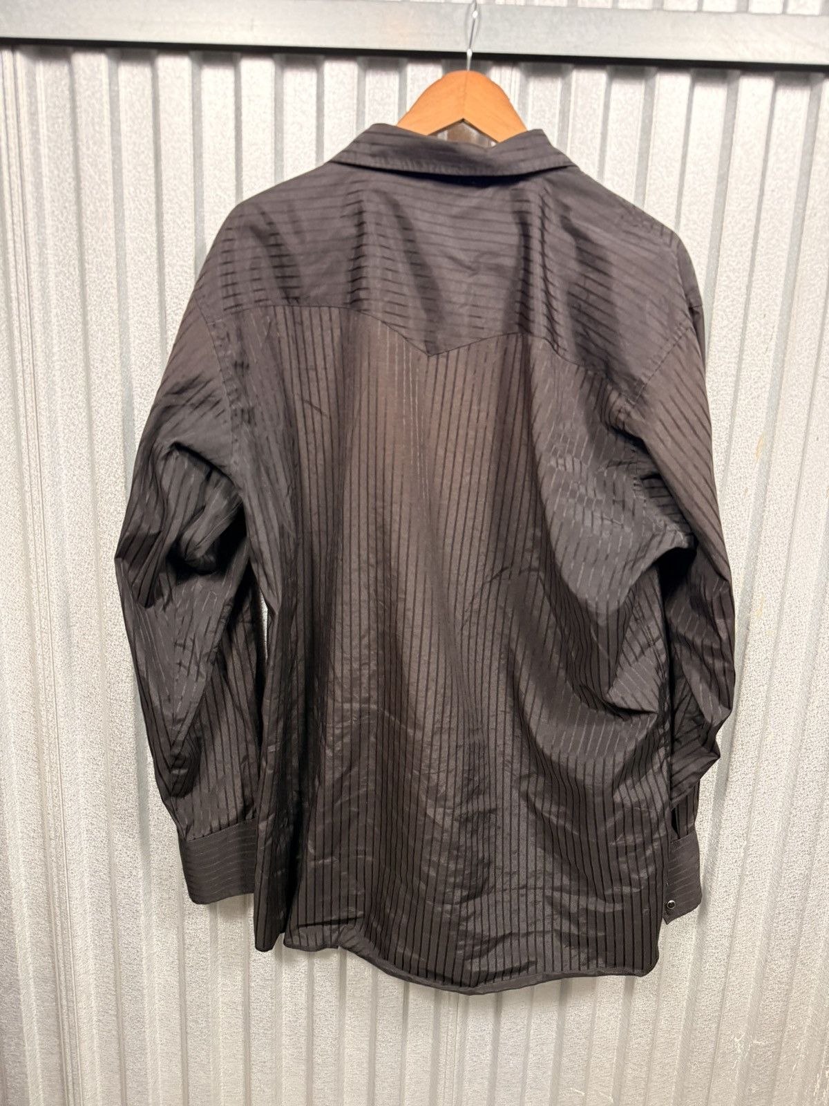 Wrangler Vintage Western Wrangler Pinstripe Pearl Snap Button Up Shir Size US XL / EU 56 / 4 - 9 Thumbnail