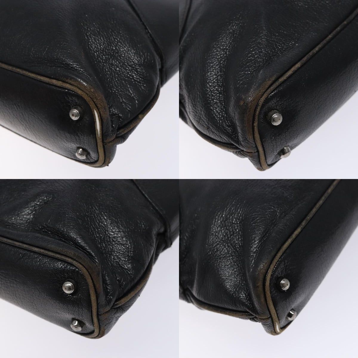 Gucci GUCCI Tote Bag Leather Black Silver Size ONE SIZE - 10 Thumbnail