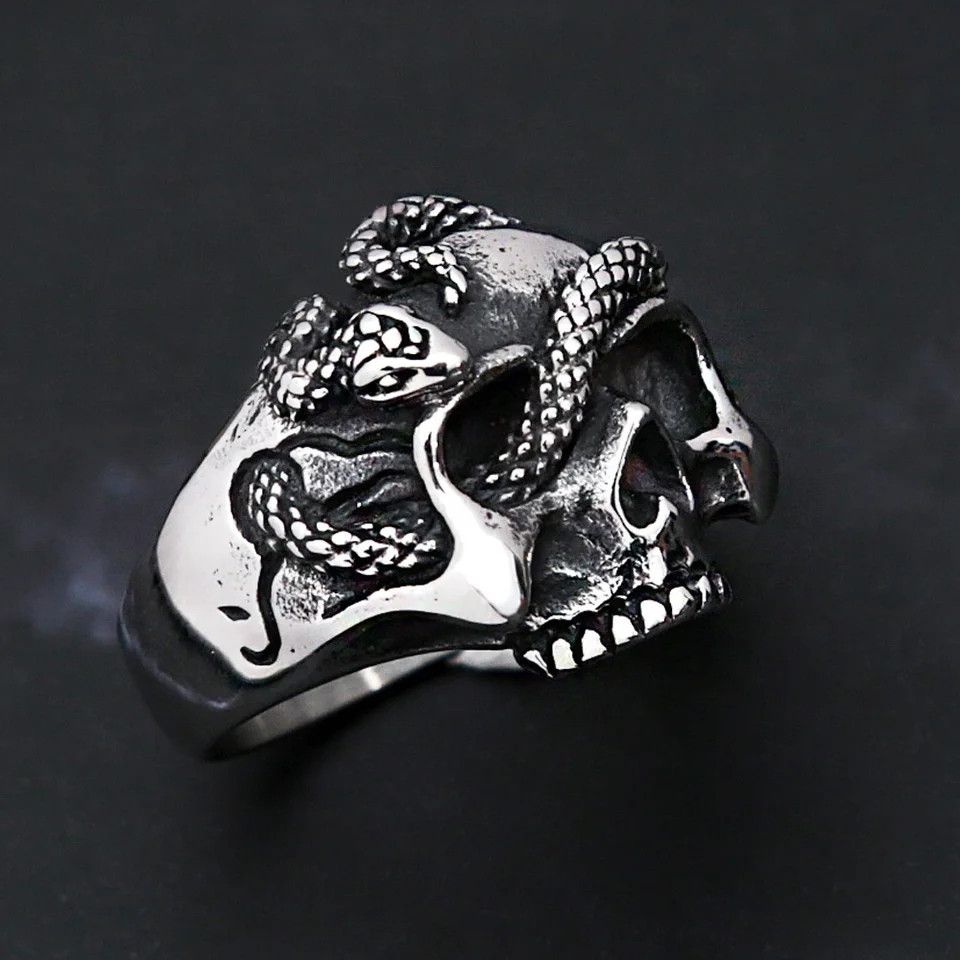 Japanese Brand × Vintage Punk snake skull ring Size ONE SIZE - 2 Thumbnail