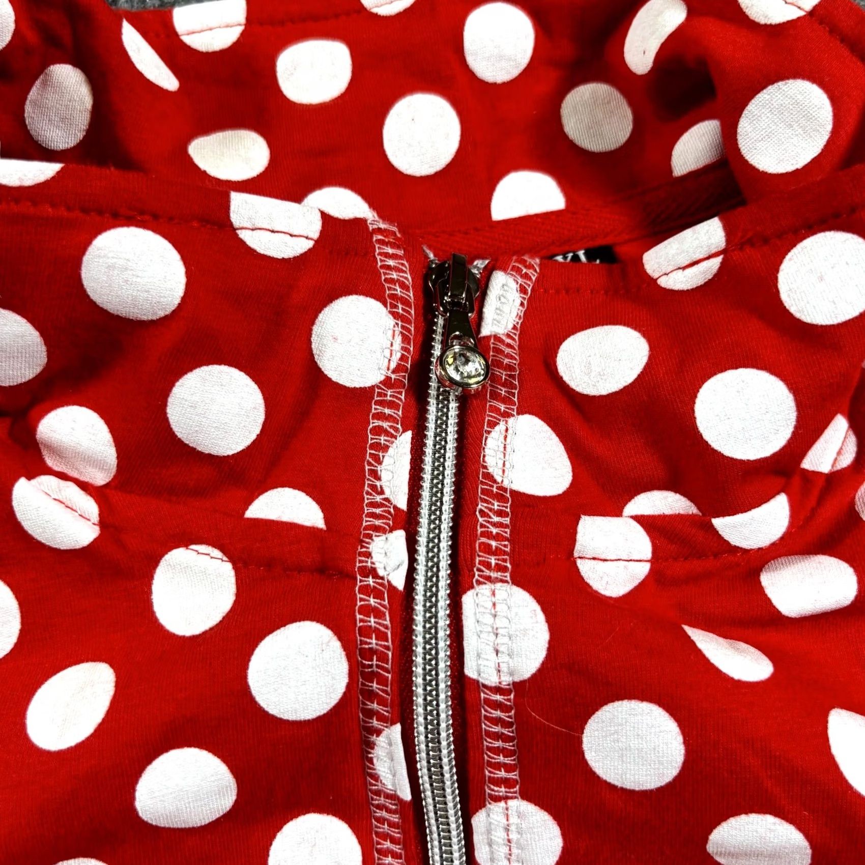 Vintage Onque Casual Jacket Womens XL Red White Polka Dot 3/4 Sleeve Full Zip Jacket Size L / US 10 / IT 46 - 4 Thumbnail