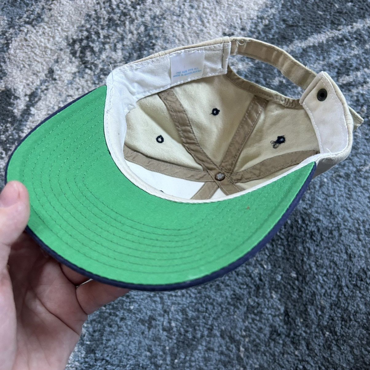 Vintage 80s UVA ViRGiNiA CAVALiERS WOVEN CANVAS DAD CAP CREAM NAVY Size ONE SIZE - 8 Thumbnail