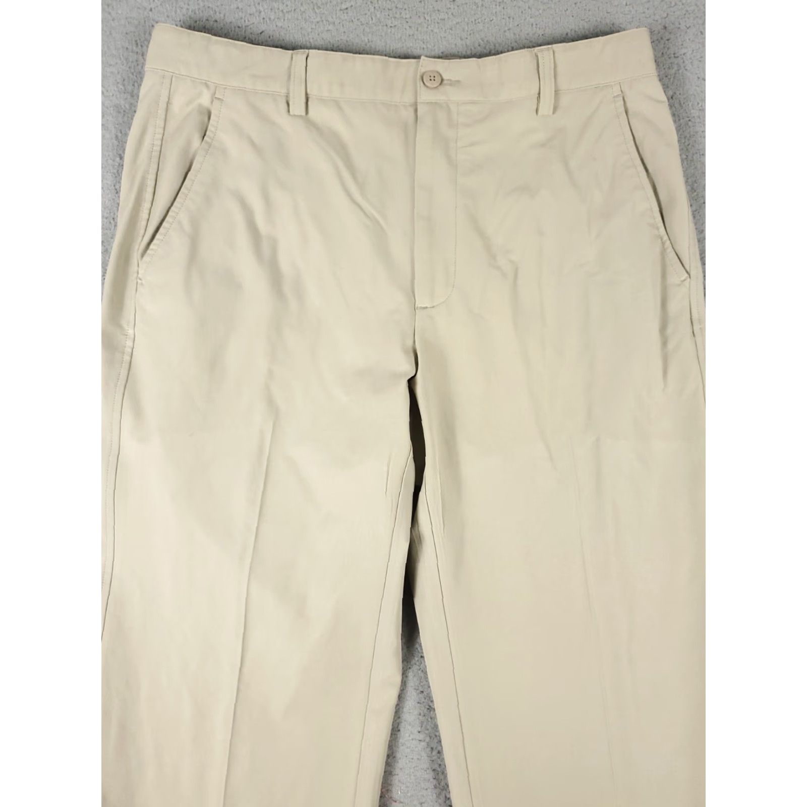 Footjoy FootJoy Chino Pants Mens 34x30 Beige Flat Front Stretch Trousers Size US 34 / EU 50 - 2 Thumbnail