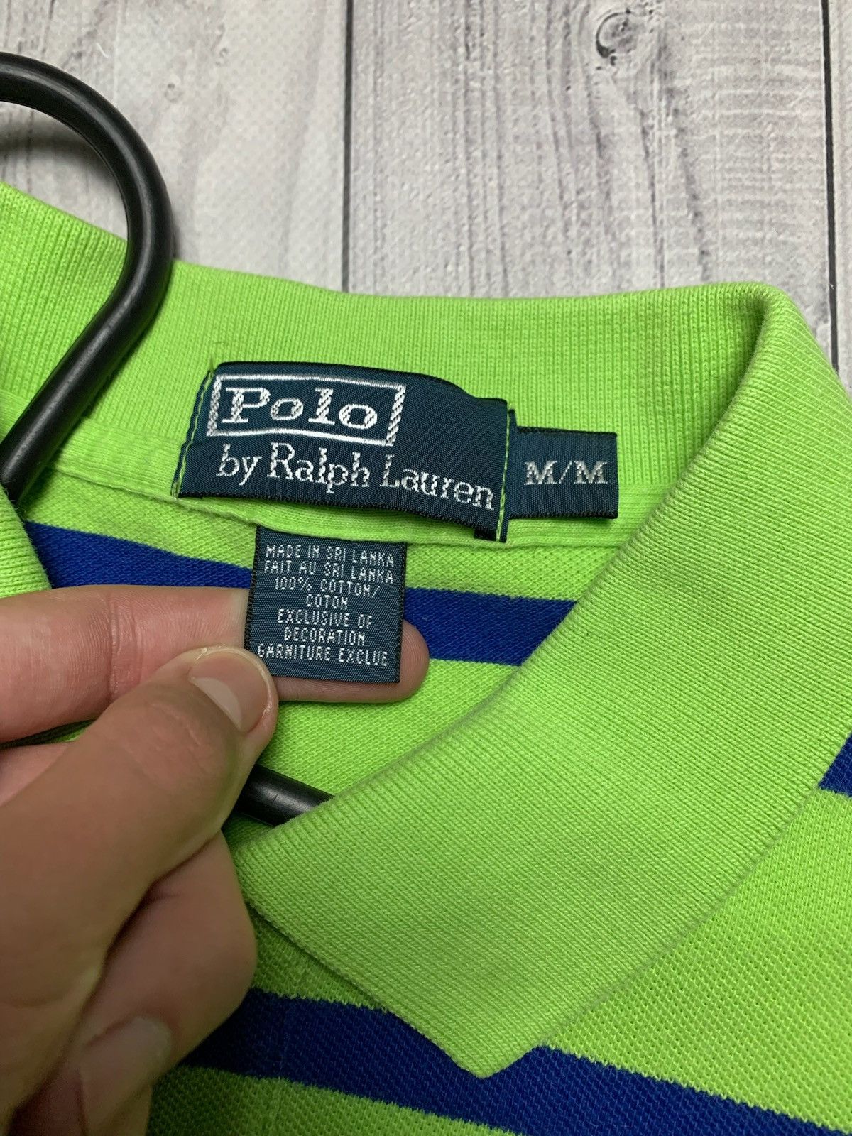 Polo Ralph Lauren × Vintage Vintage polo Ralph Lauren green striped size M Size US M / EU 48-50 / 2 - 3 Thumbnail