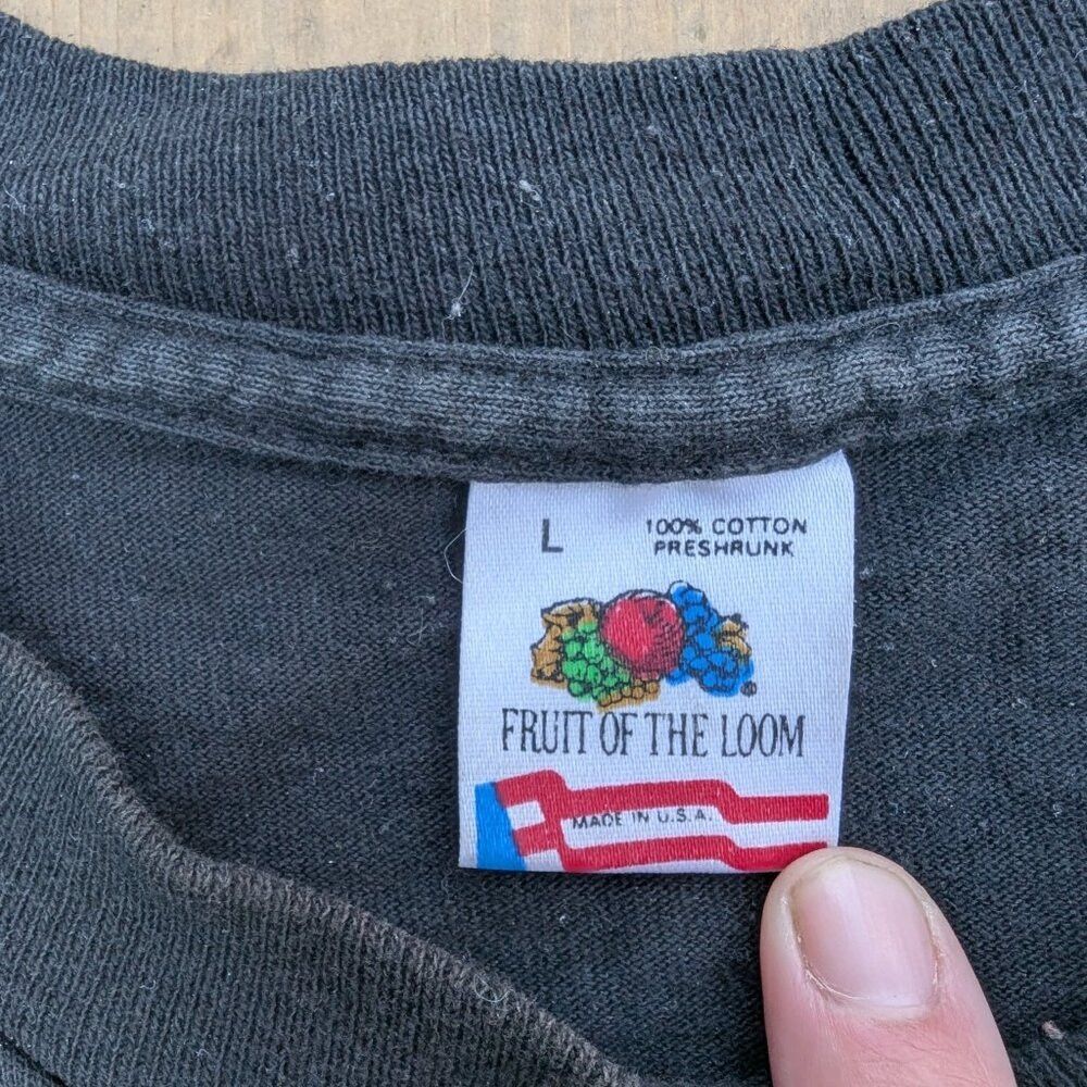 Fruit Of The Loom Vintage 90s Fruit of the Loom T-Shirt Men L Black Party Ahe Size US L / EU 52-54 / 3 - 3 Thumbnail
