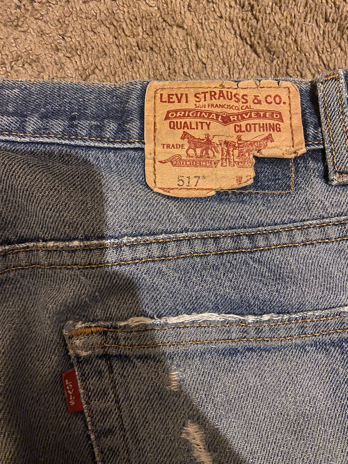 Levi's × Levi's Vintage Clothing Levi’s Ripped Bootcut Denim Jeans Size US 36 / EU 52 - 7 Thumbnail