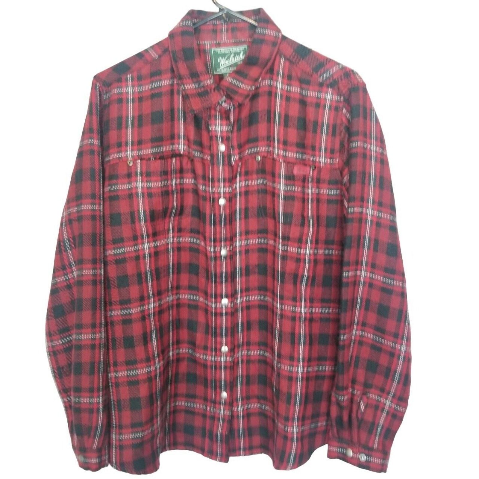 Woolrich Woolen Mills Vintage Woolrich L Wool Blend Flannel Shirt Snap Shacket Size L / US 10 / IT 46 - 1 Thumbnail