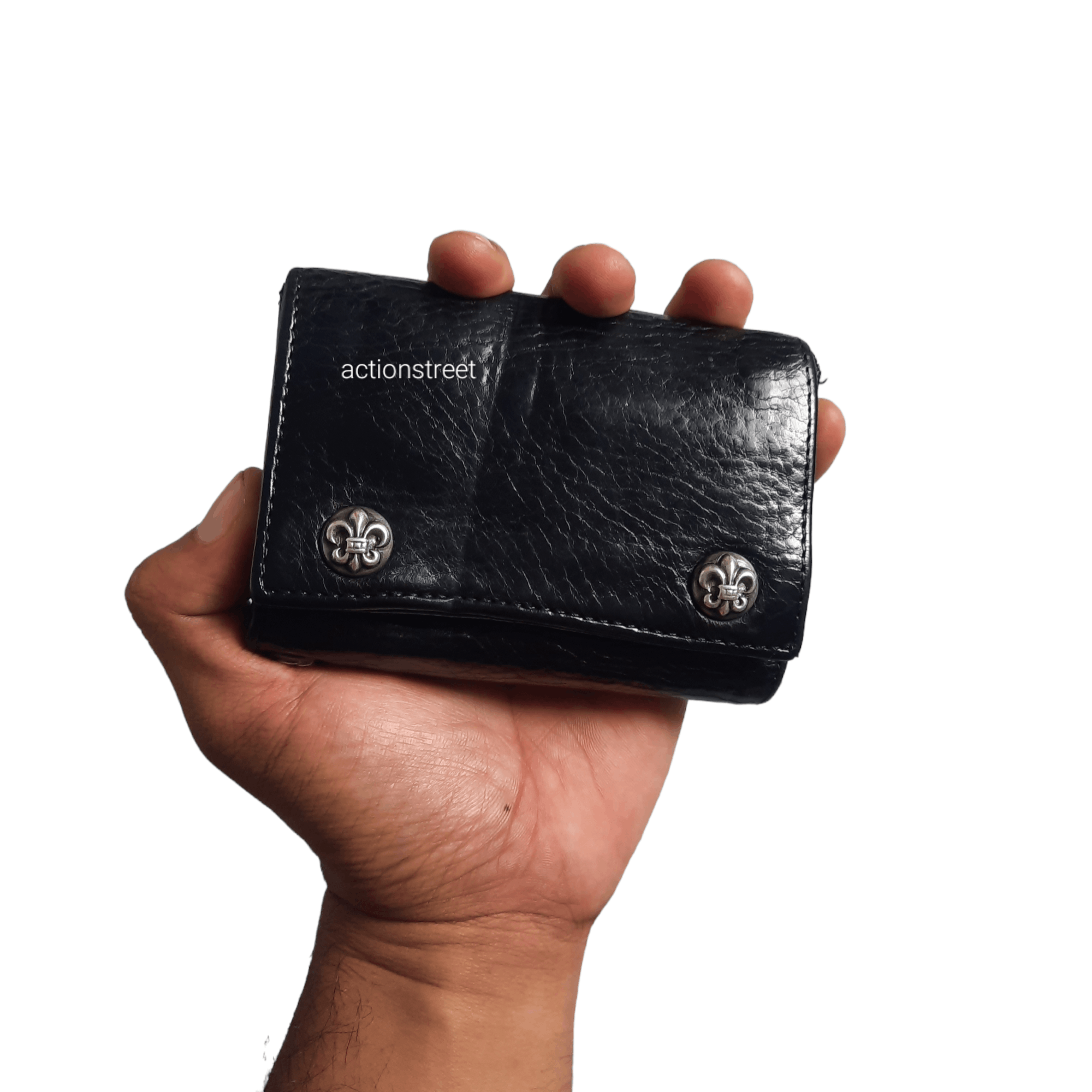Chrome Hearts Chrome Hearts Wave mini black wallet | Grailed