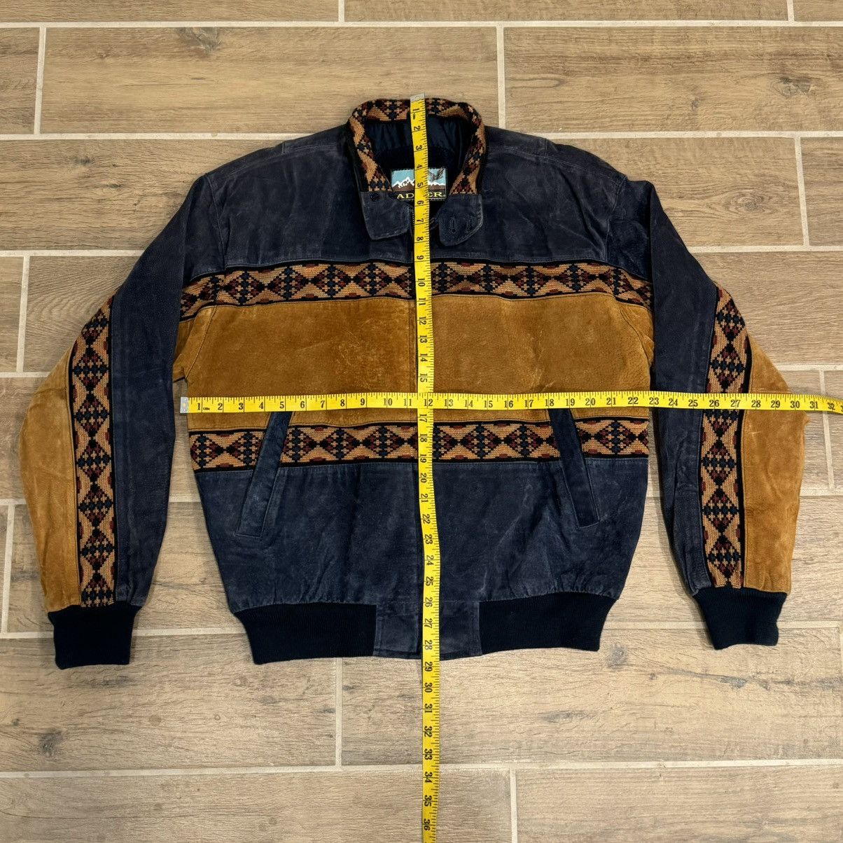 Adler × Vintage Vintage Adler Aztec Southwestern All Leather Full Zip Jacket Size US M / EU 48-50 / 2 - 11 Thumbnail