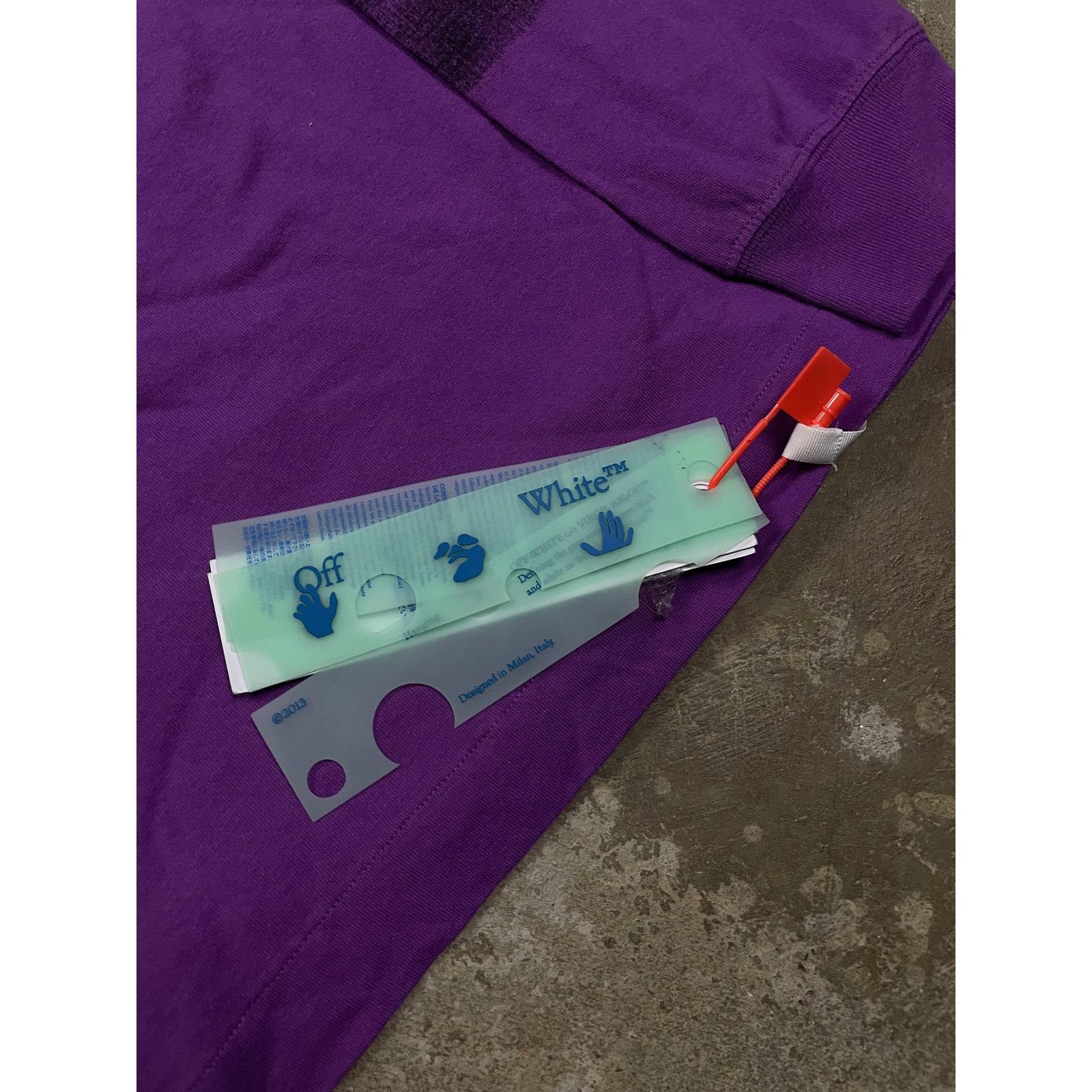Off-White Off White Purple Jumbo Arrow Double LS Tee XL Size US XL / EU 56 / 4 - 4 Thumbnail