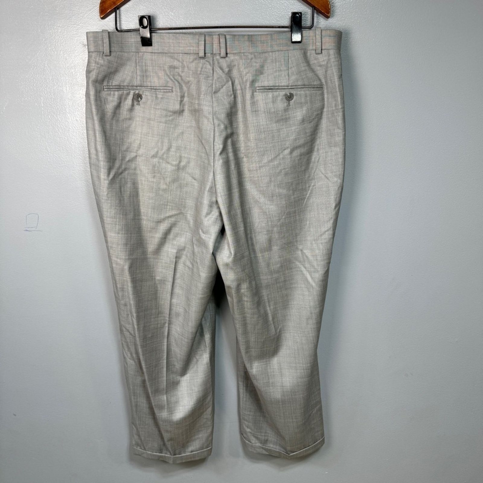 Tasso Elba Tasso Elba Men’s Summer Wool Pants sz 40 Pleated Front D412 Size US 40 / EU 56 - 4 Thumbnail