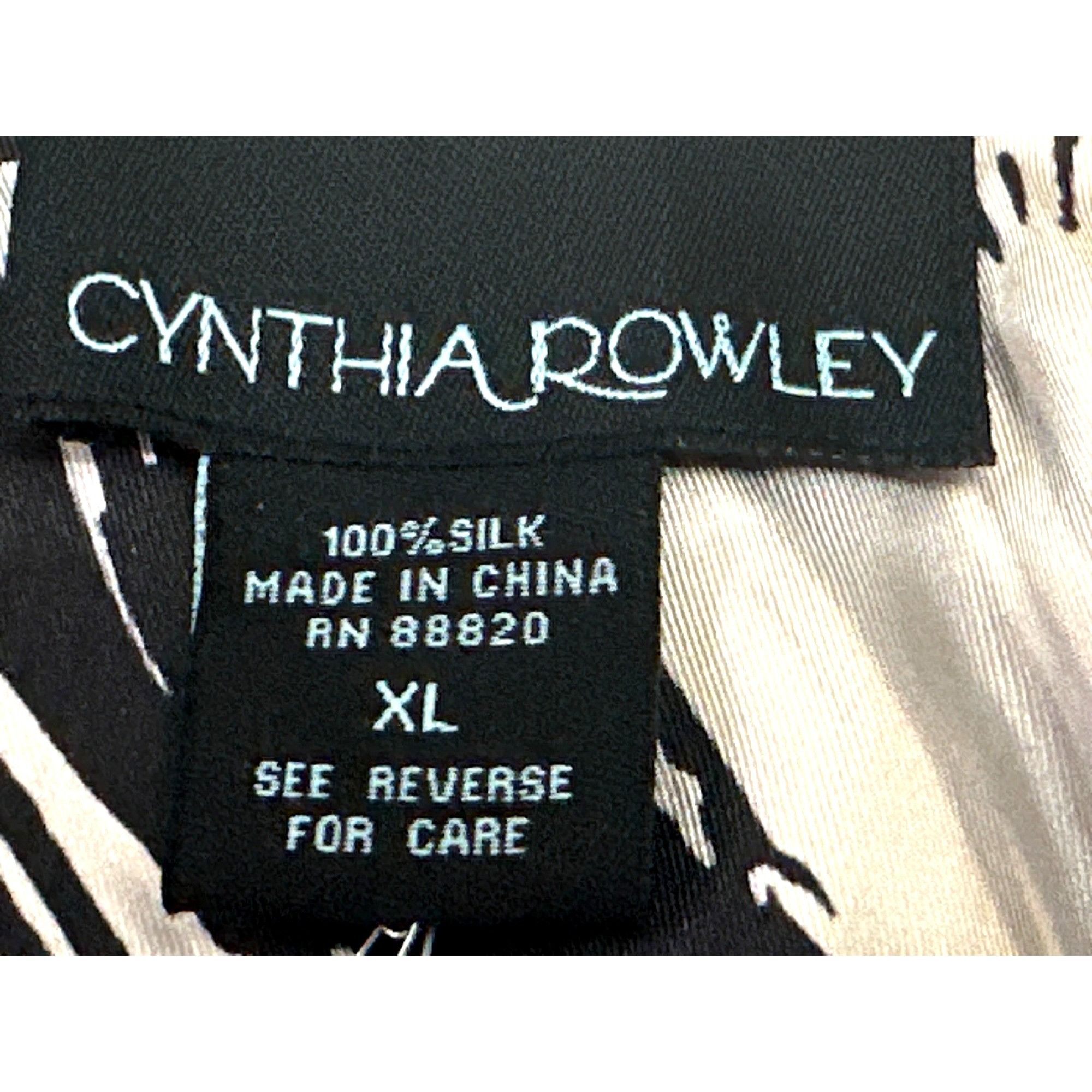 Cynthia Rowley Cynthia Rowley XL Black White Abstract Print Silk Sleeveless Size XL / US 12-14 / IT 48-50 - 7 Thumbnail
