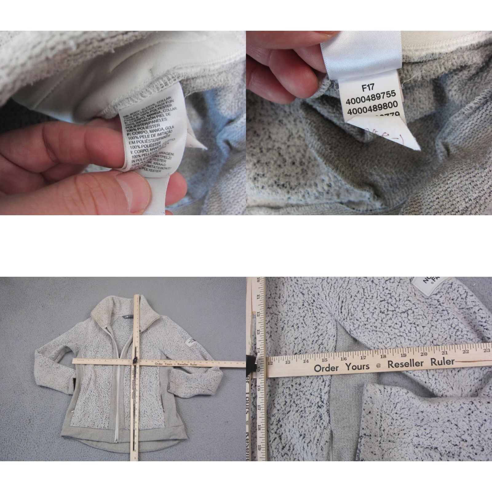 The North Face The North Face Jacket Womens Small Gray Fuzzy Fleece Full Zip Outdoor Size S / US 4 / IT 40 - 8 Thumbnail