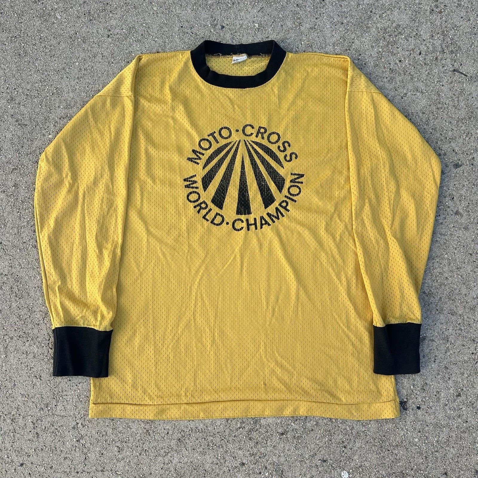 Champion × Vintage Vintage 70s Champion Blue Bar Suzuki World Motocross Jersey Size US L / EU 52-54 / 3 - 1 Thumbnail