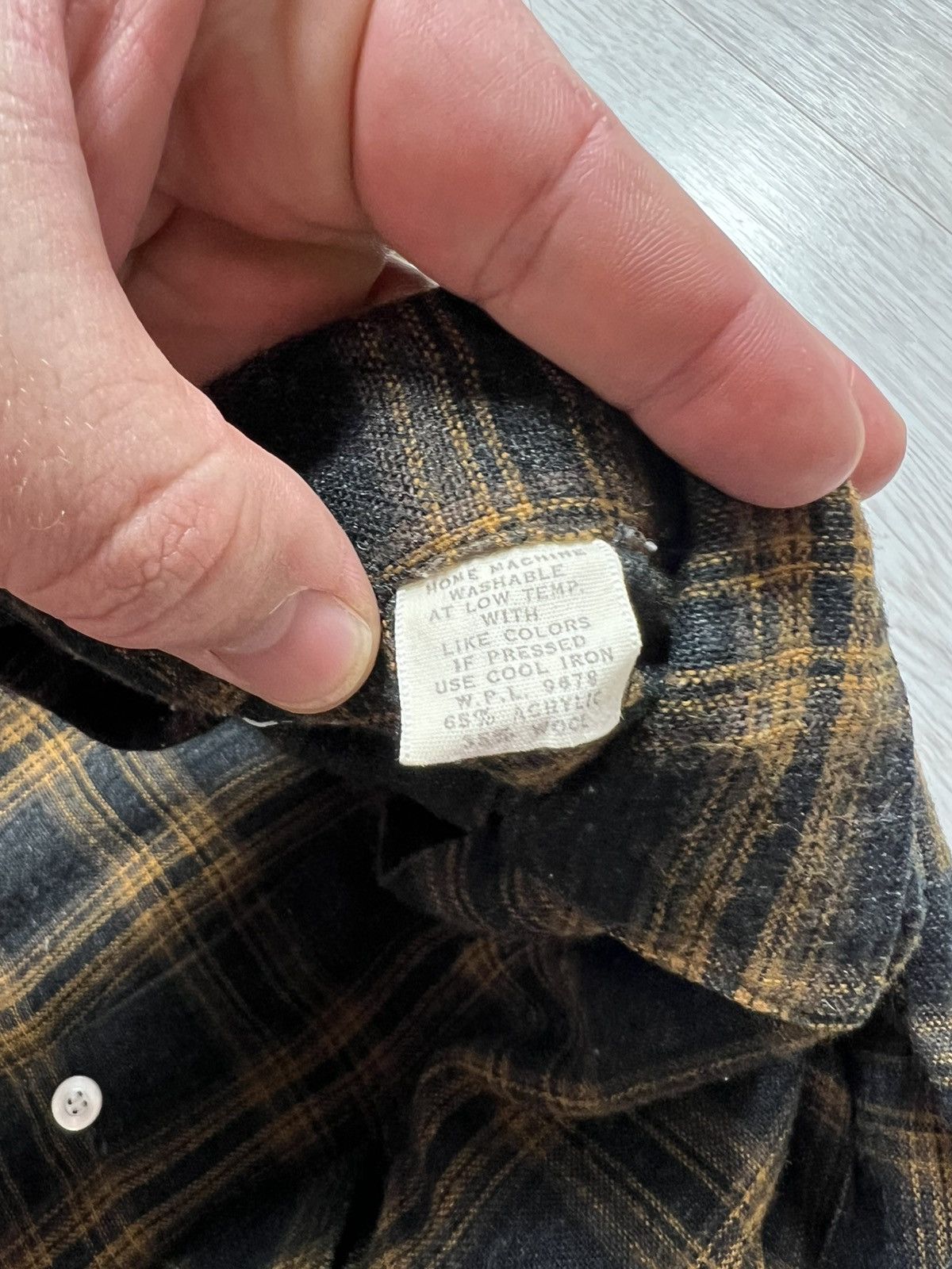 Arrow Vintage 50s / 60s Arrow Flannel Checkered Shirt Wool Acrylic Size US M / EU 48-50 / 2 - 11 Thumbnail