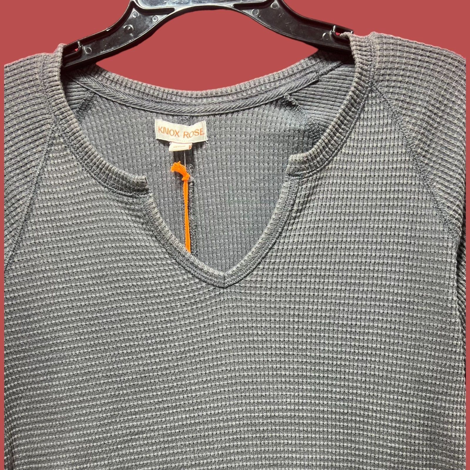 Other Knox Rose - Women's Long Sleeve Notch Neck Thermal Top - Dar Size M / US 6-8 / IT 42-44 - 13 Thumbnail