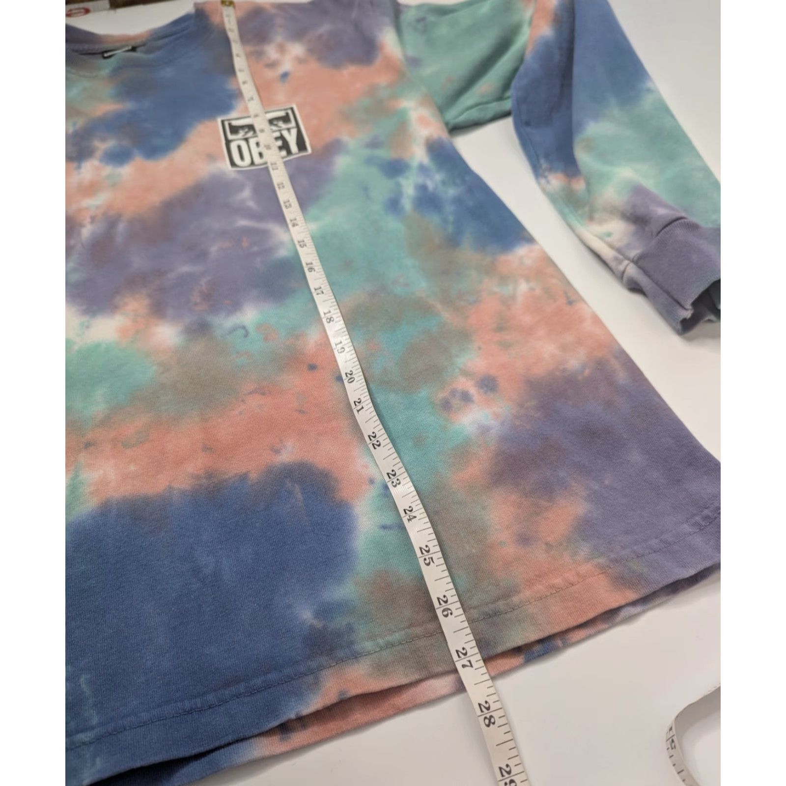 Obey OBEY Tie Dye Long Sleeve T-Shirt Logo Skate Pastel Double Sided Size S Men Casual Printer Multicolor Graphic Print Crew Neck V2K Size US S / EU 44-46 / 1 - 5 Thumbnail