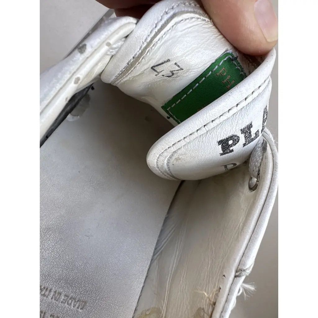 Philipp Plein Philipp Plein White Leather Low Sneakers “Playboy/Skull” Size US 10 / EU 43 - 6 Thumbnail