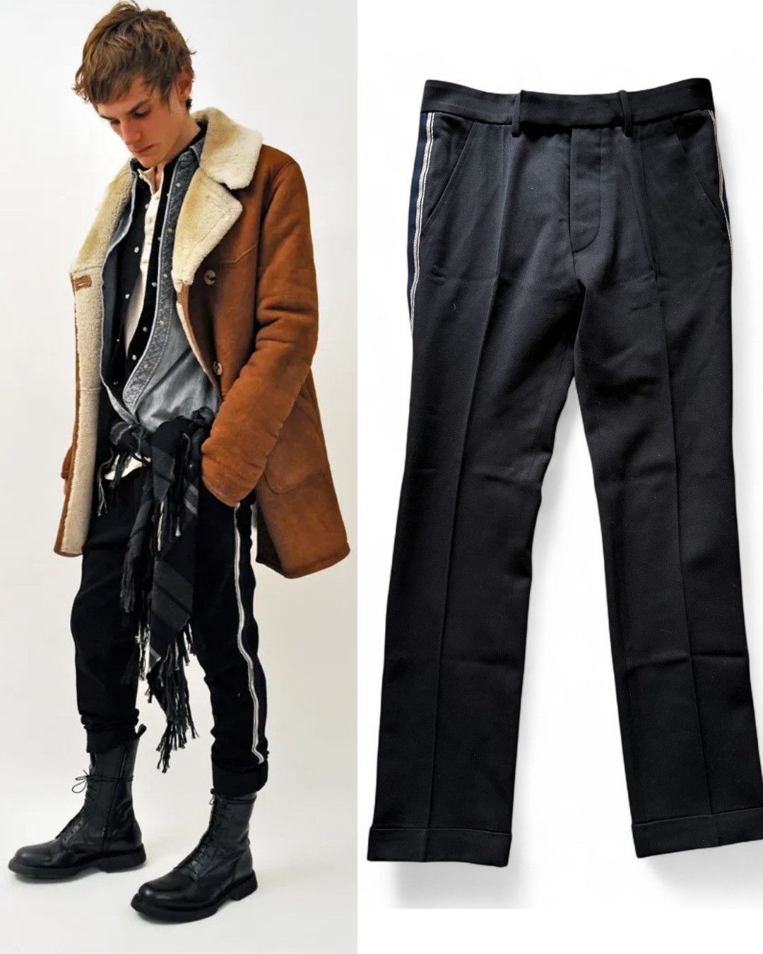 Balmain Balmain FW11 Striped Wool Trousers - By Christophe Decarnin Size US 28 / EU 44 - 1 Thumbnail
